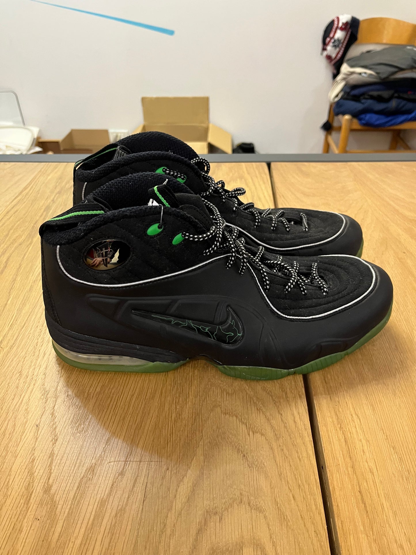 Rare scarpe Nike Air 1/2 Cent Green Spark Black Penny 2009 (H017)