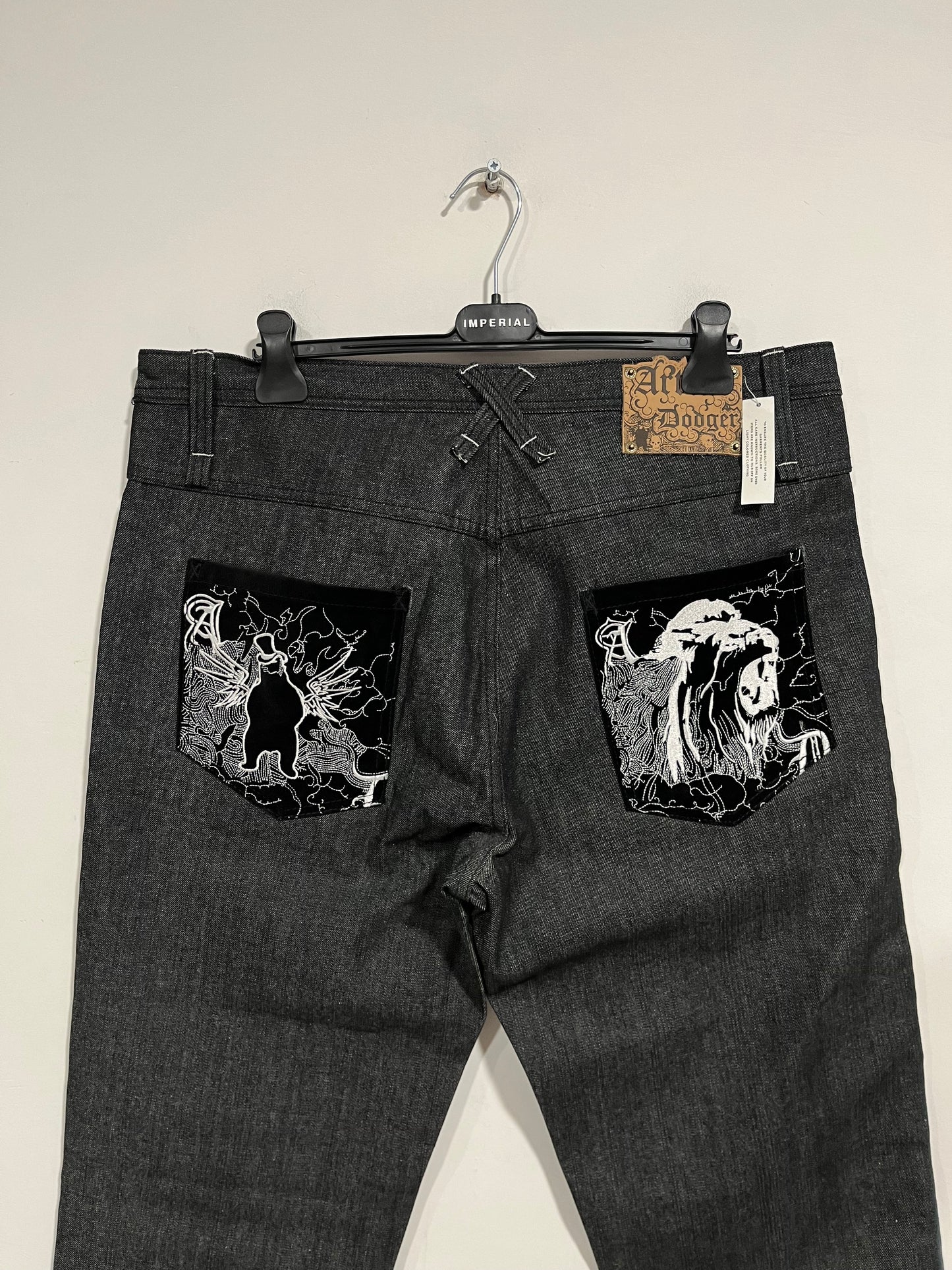 Raro jeans baggy Artful Dodger nuovo con cartellino (F517)