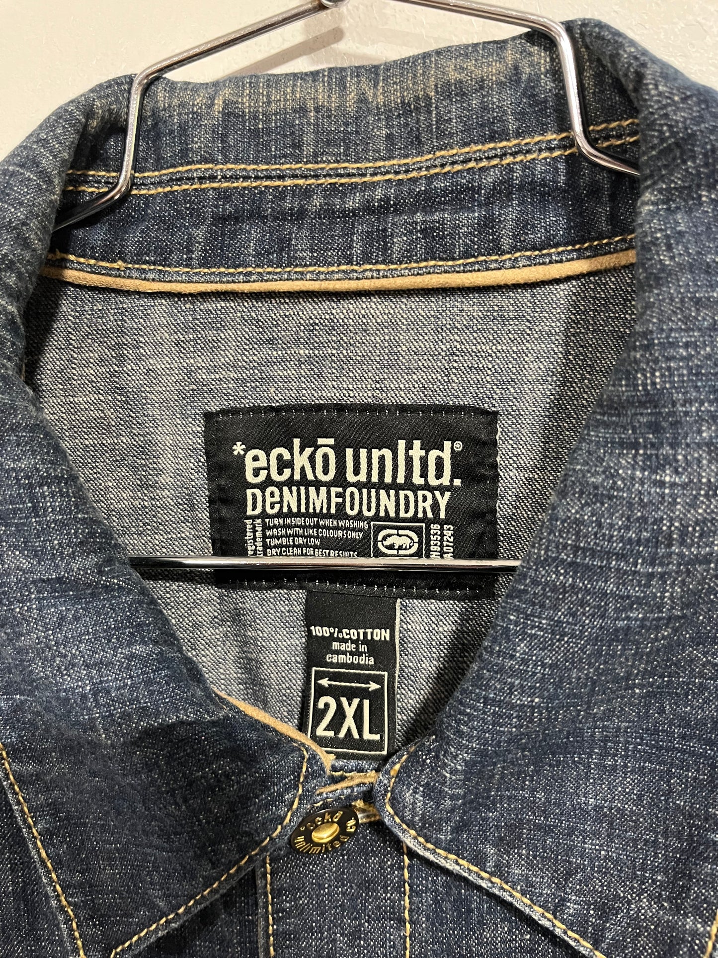 Giubbotto in jeans Ecko hip hop y2k (H186)