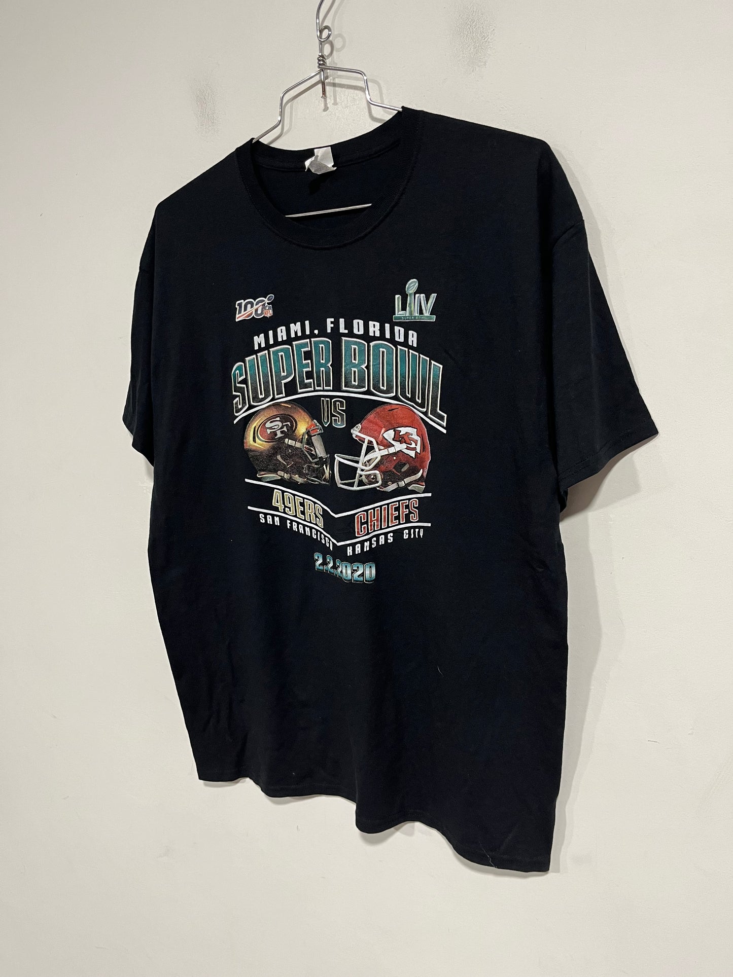 Rara maglia Jerzees celebrativa NFL LIV super bowl (G430)