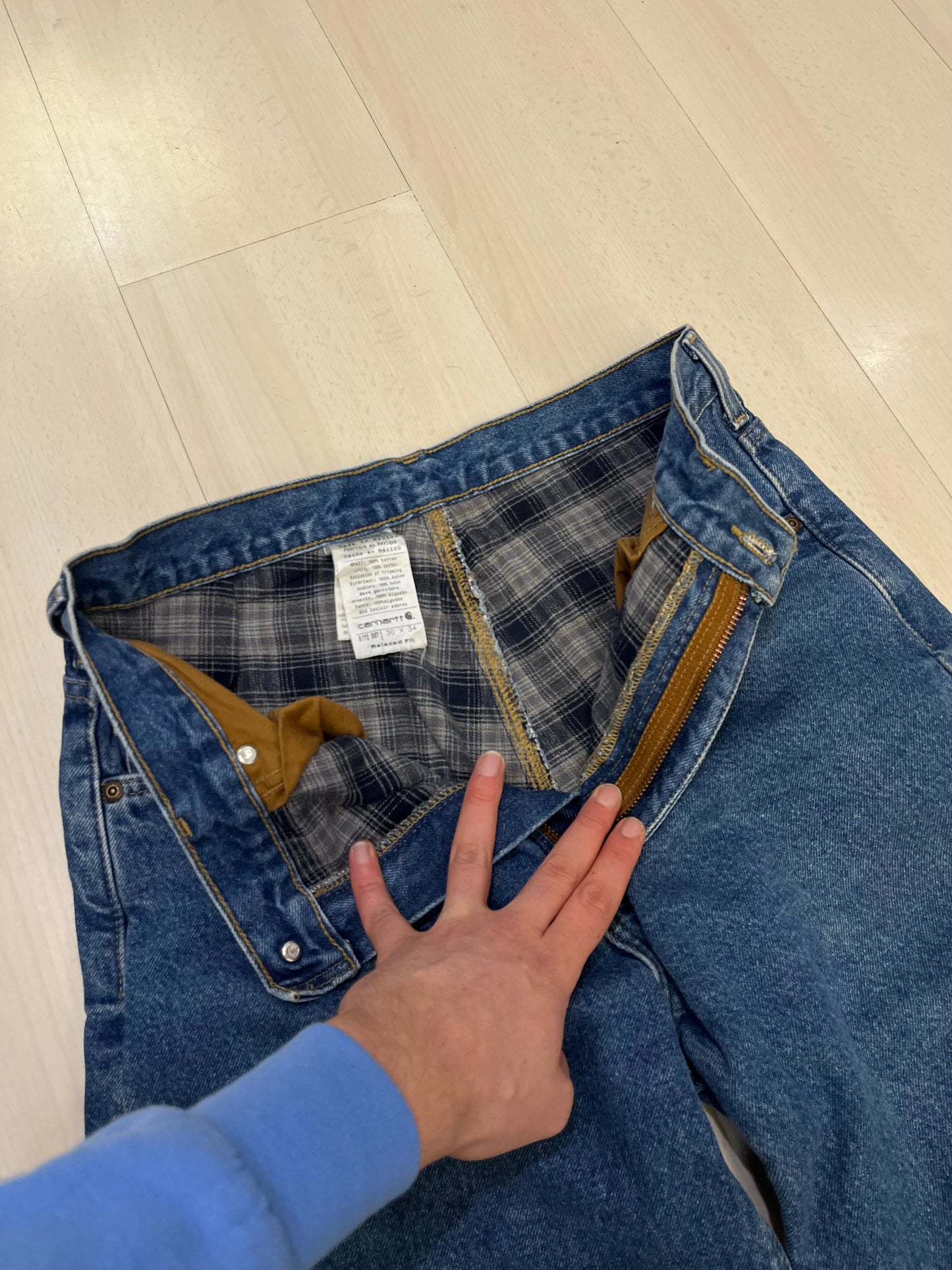 Jeans Carhartt workwear flannel lined (G942)