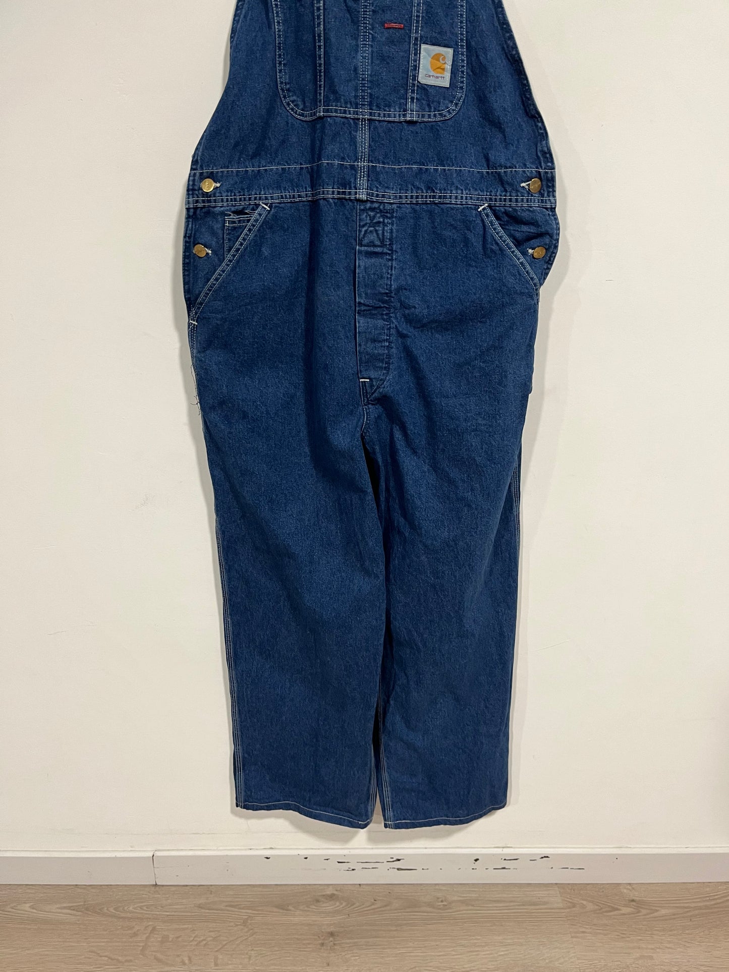 Salopette Carhartt in jeans Made in USA (F508)