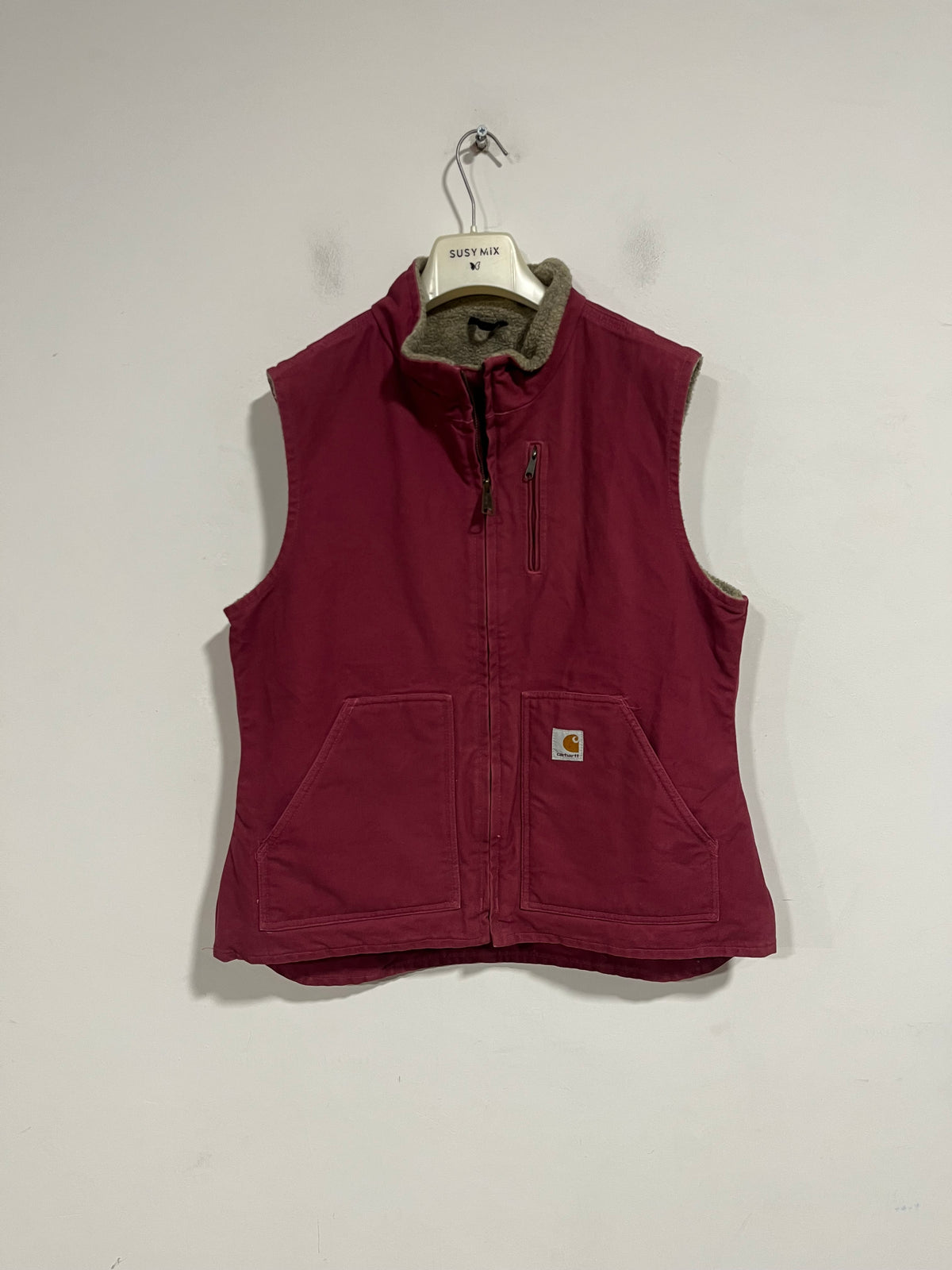Rarissimo Gilet Carhartt workwear bordeaux (H284)
