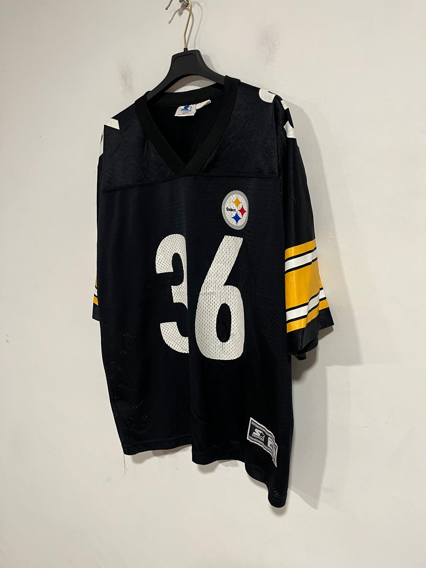 Rara maglia football NFL anni 90 Starter Steelers (G512)