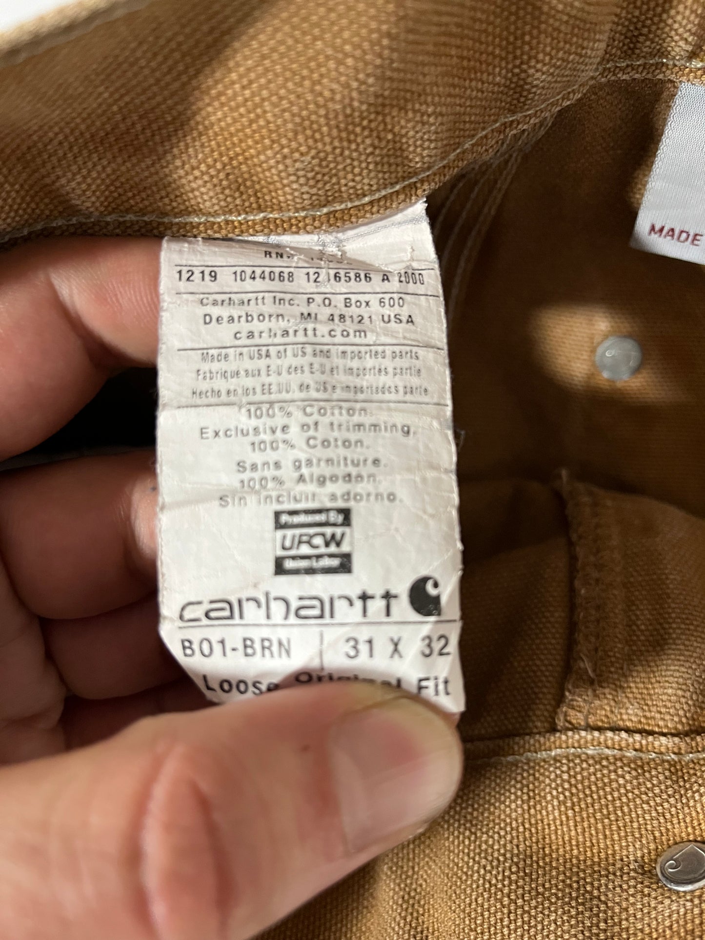 Jeans Carhartt double knee Made in usa (H135)