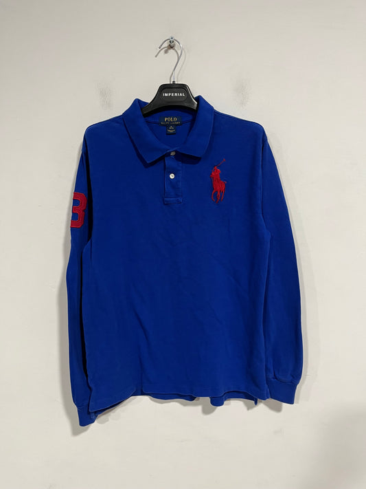 Polo long sleeve Ralph Lauren blu elettrico (F519)