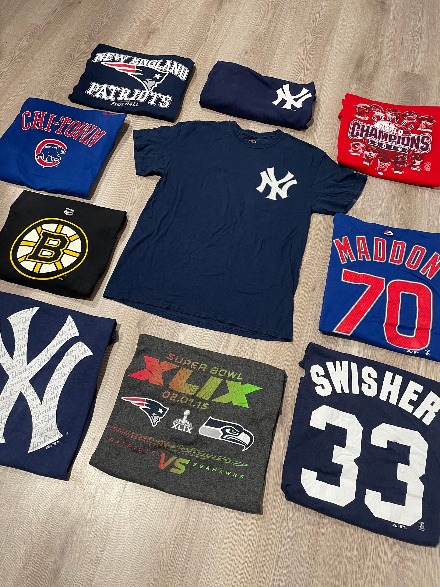 Box mix T-shirt Jordan - NFL - NHL - MLB - NBA vari brand  a pezzo