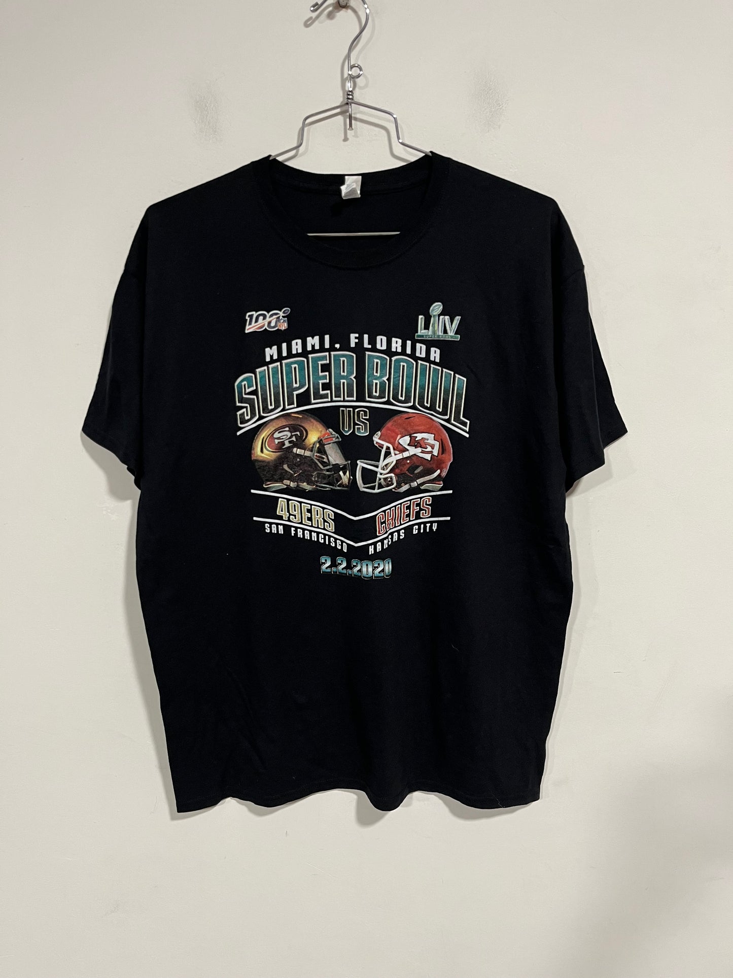 Rara maglia Jerzees celebrativa NFL LIV super bowl (G430)