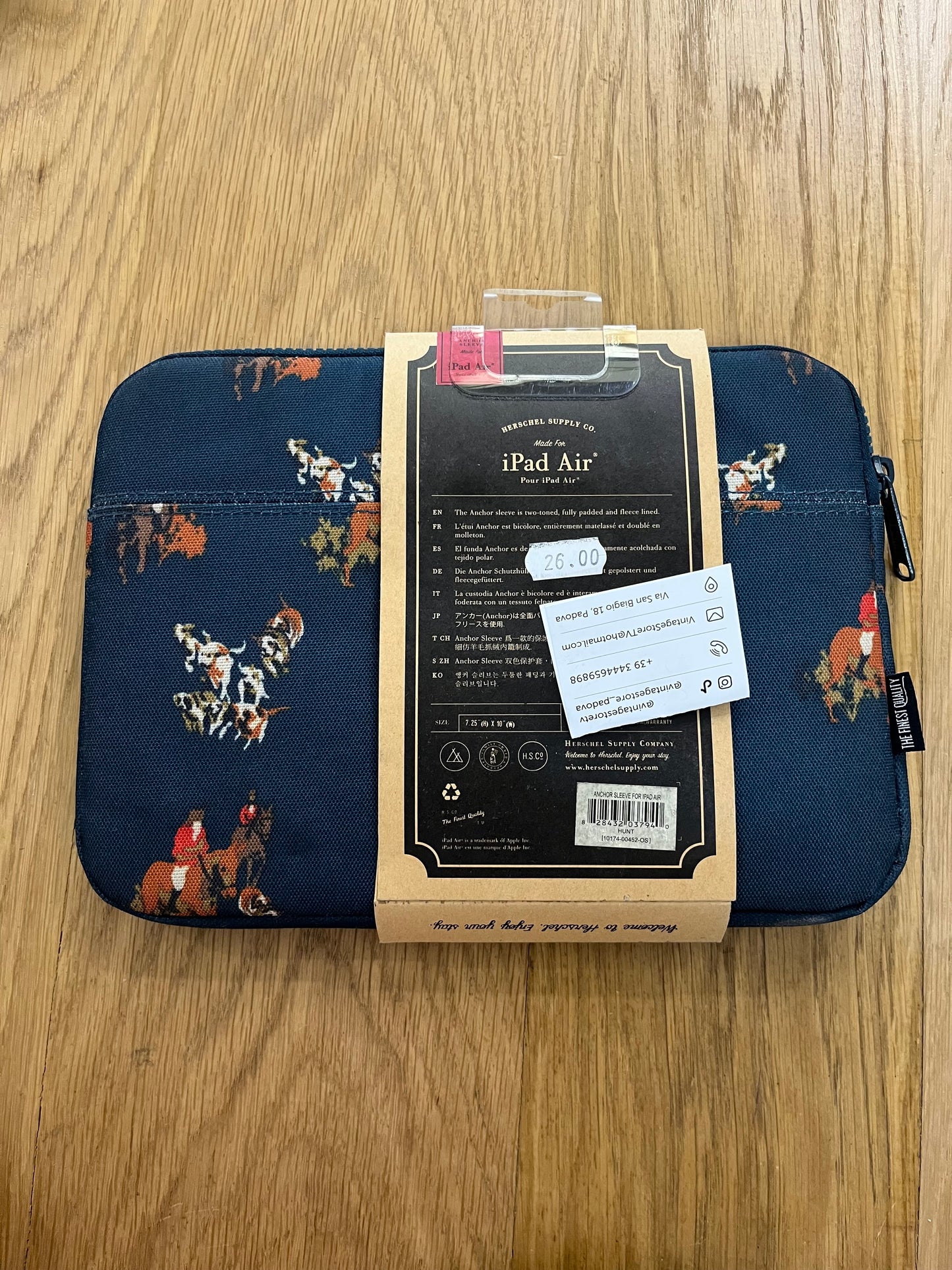 Porta iPad pochette Herschel nuovo con cartellino (H101)