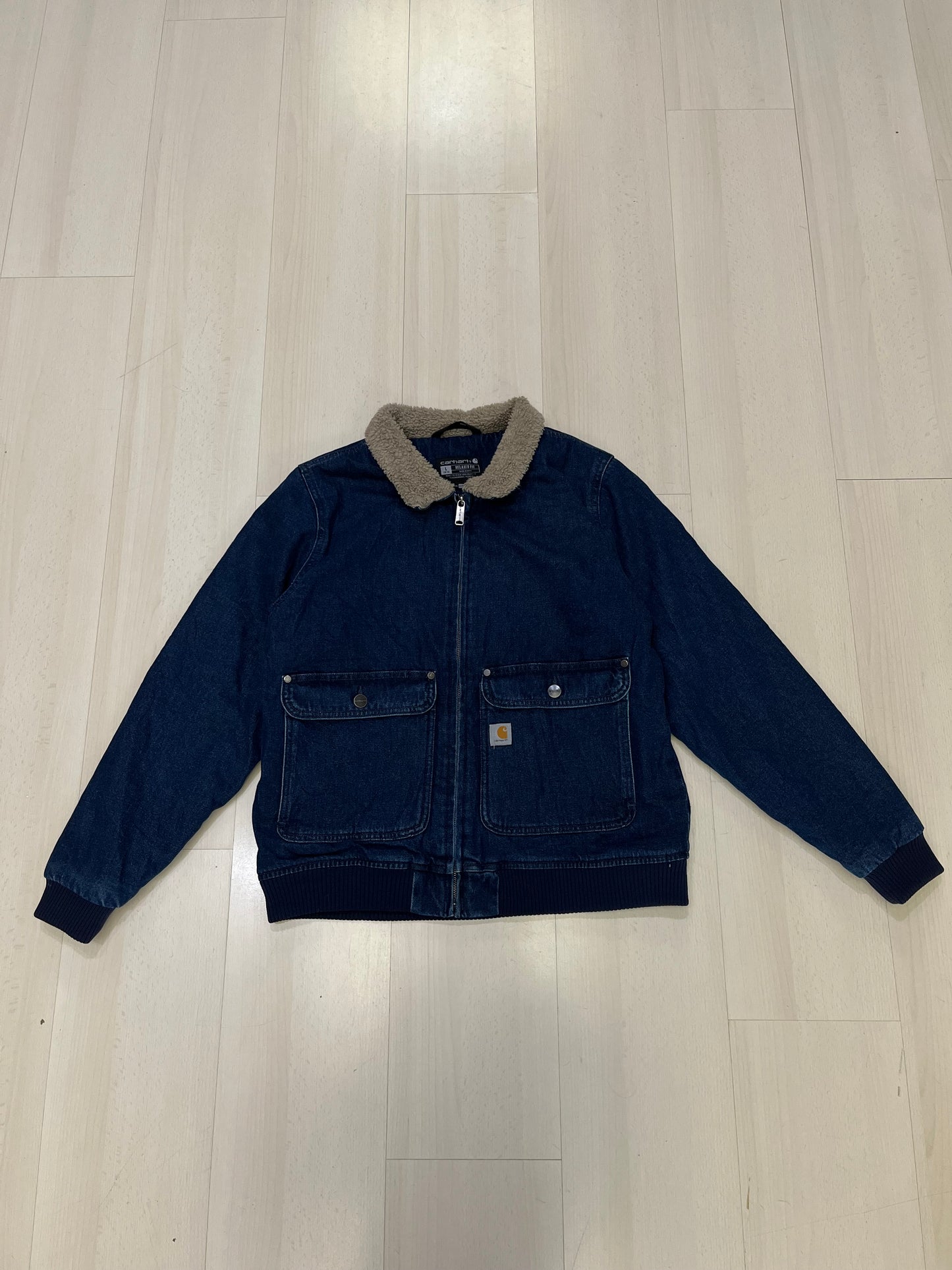 Giubbotto Carhartt in jeans con sherpa interno (G900)