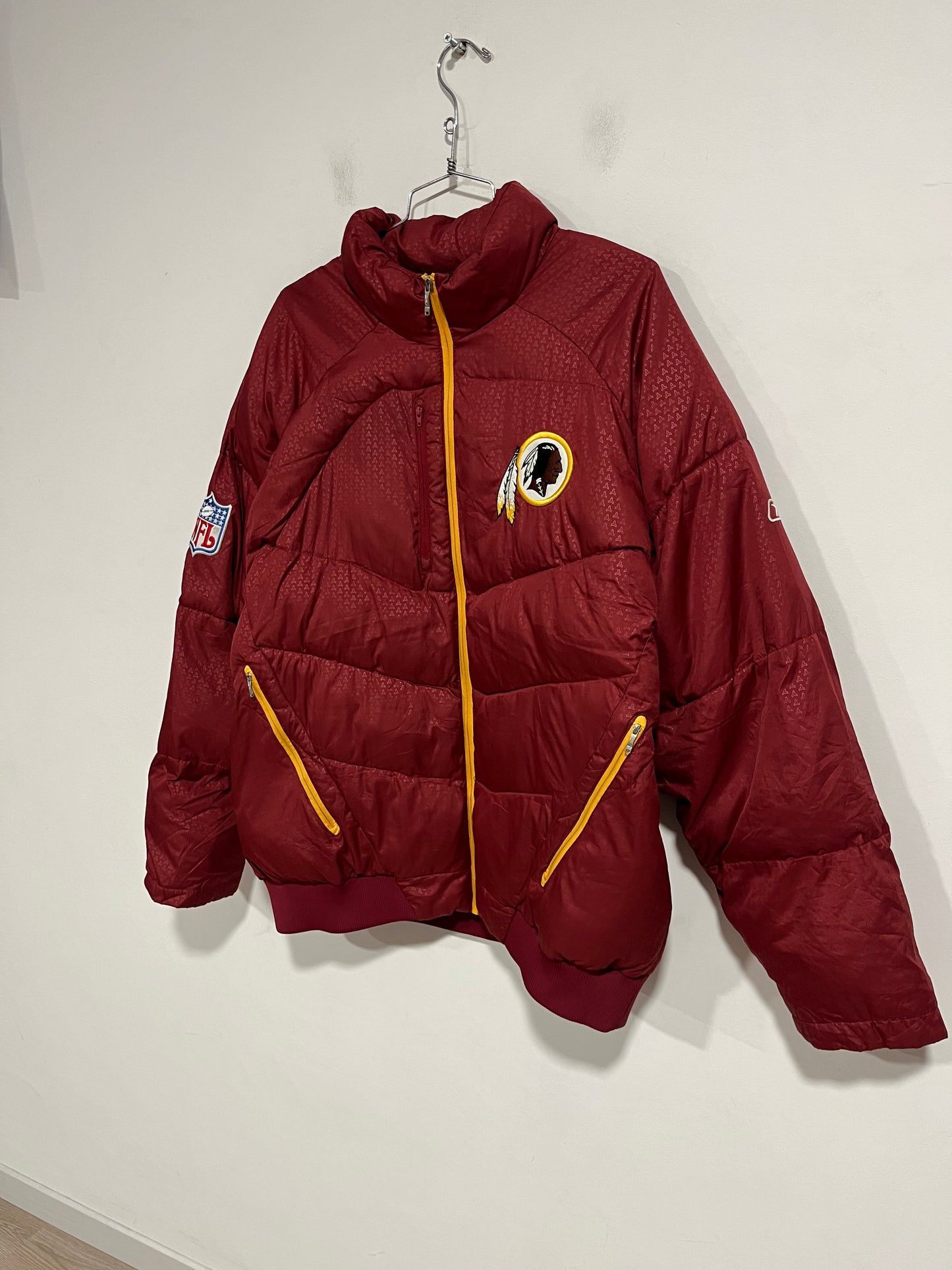 Raro giubbotto piumino NFL Washington Redskins (F548)