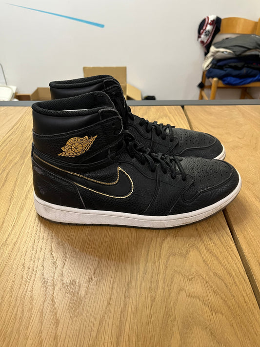 Scarpe Nike Jordan 1 retro og high black Gold (H018)