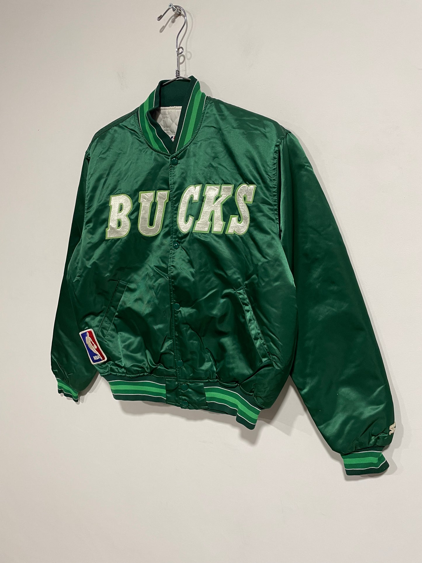 Bomber Starter Satin Jacket Milwaukee Bucks NBA anni 80/90 (D015)