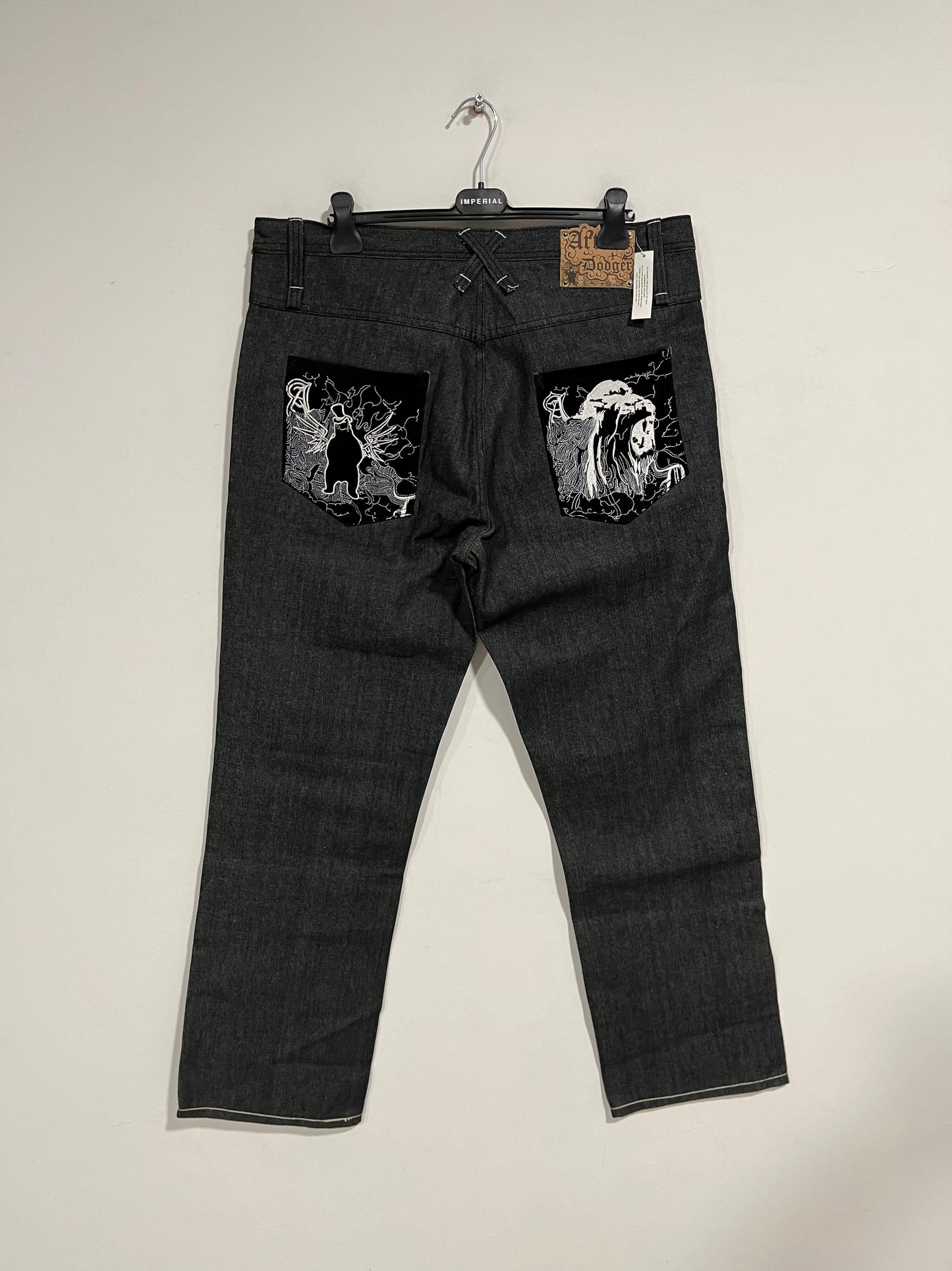 Raro jeans baggy Artful Dodger nuovo con cartellino (F517)