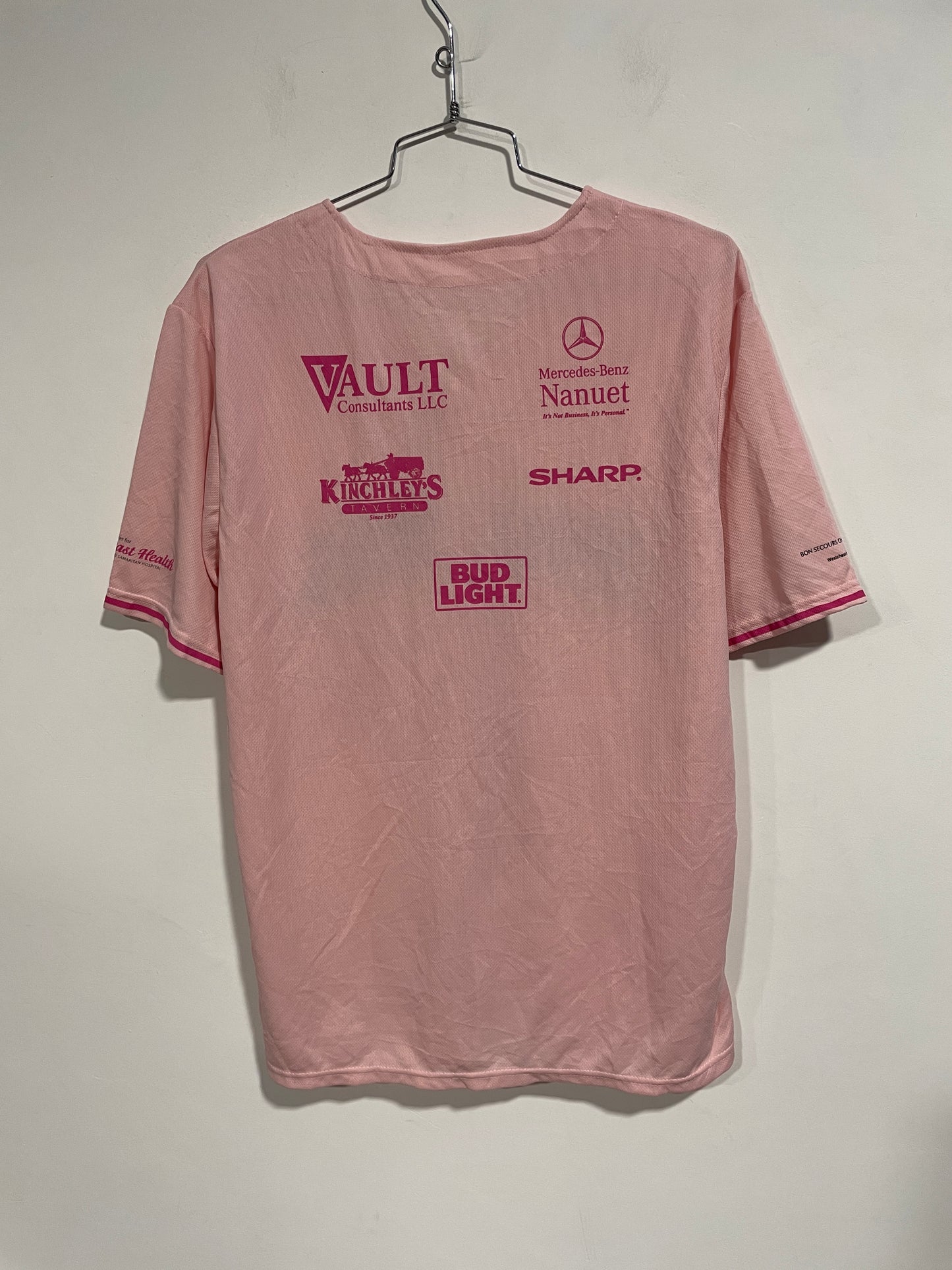 Maglia baseball rosa (C481)