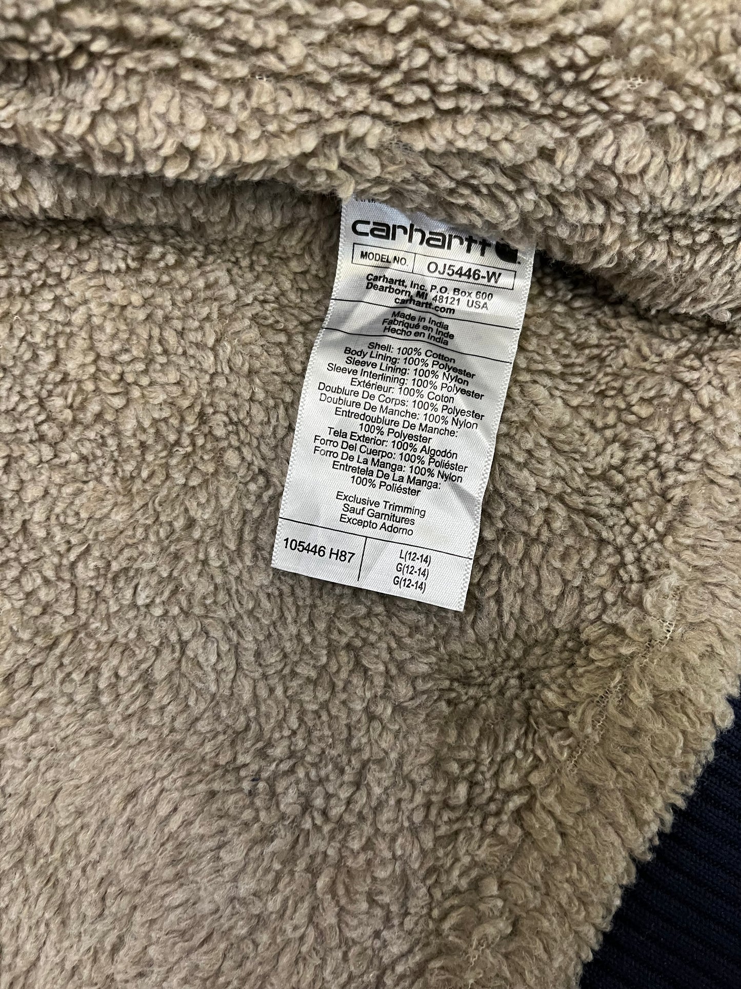 Giubbotto Carhartt in jeans con sherpa interno (G900)