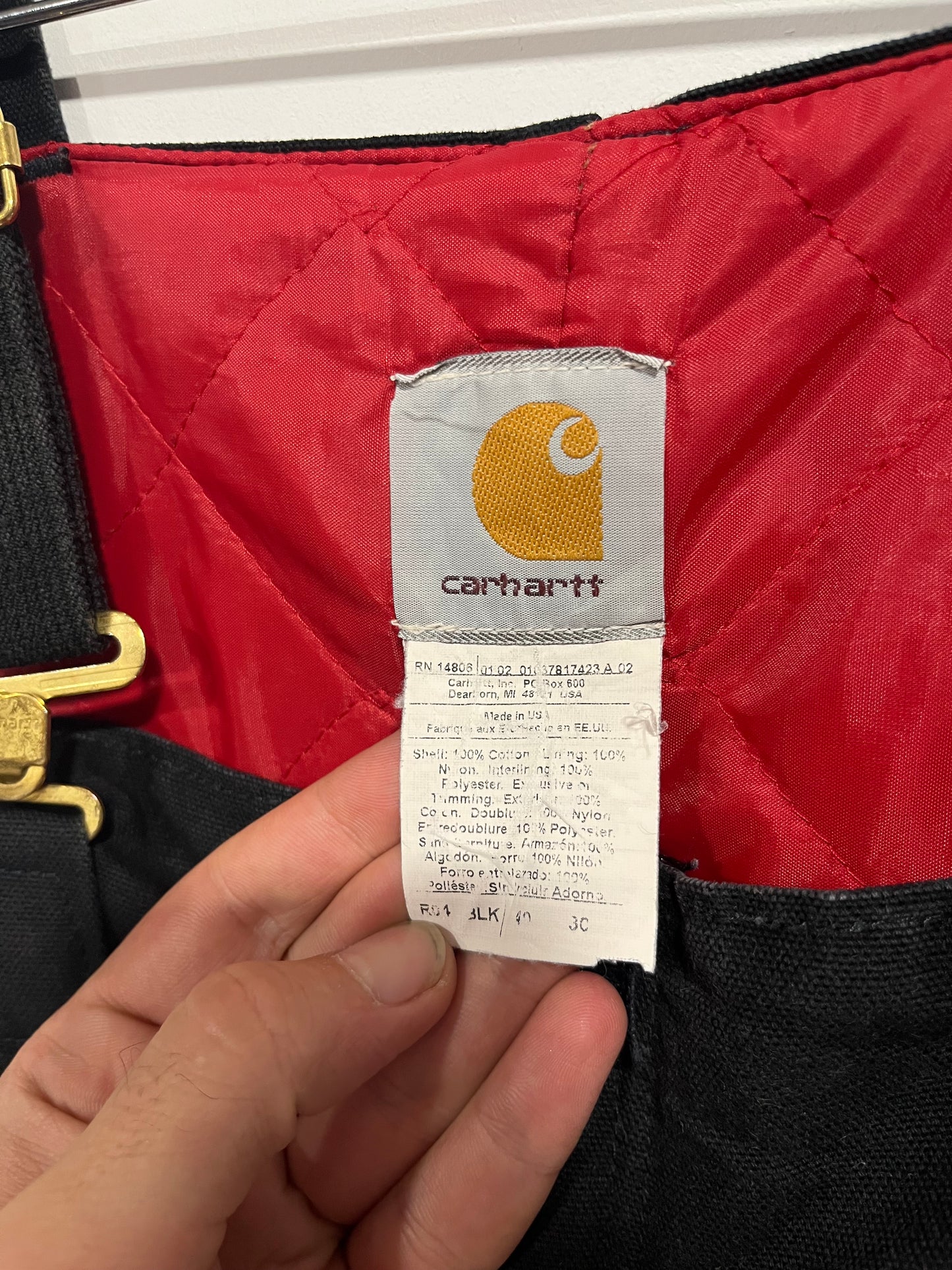 Salopette Carhartt double knee Made in USA (F025)