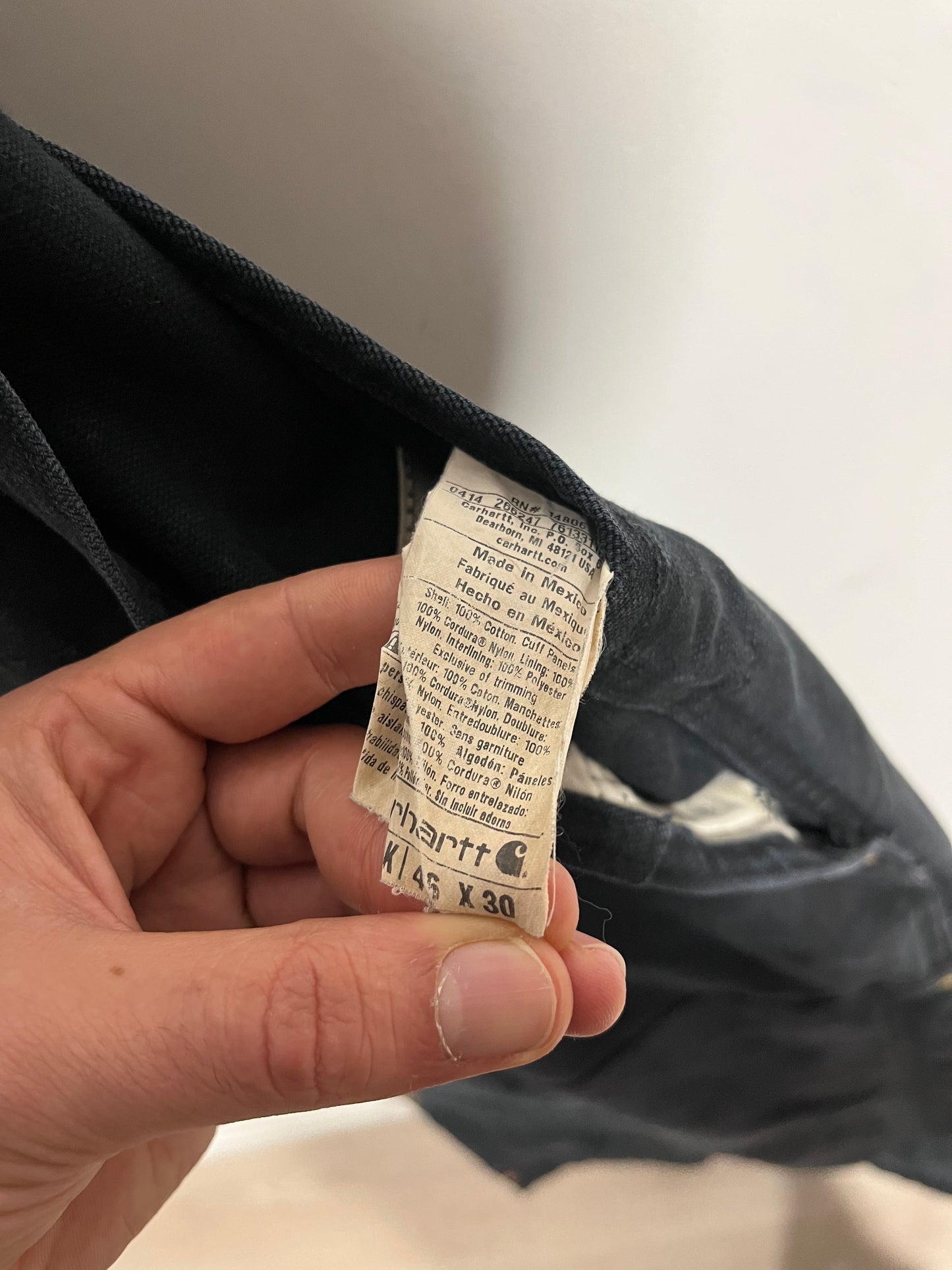 Salopette Carhartt double knee black (G635)