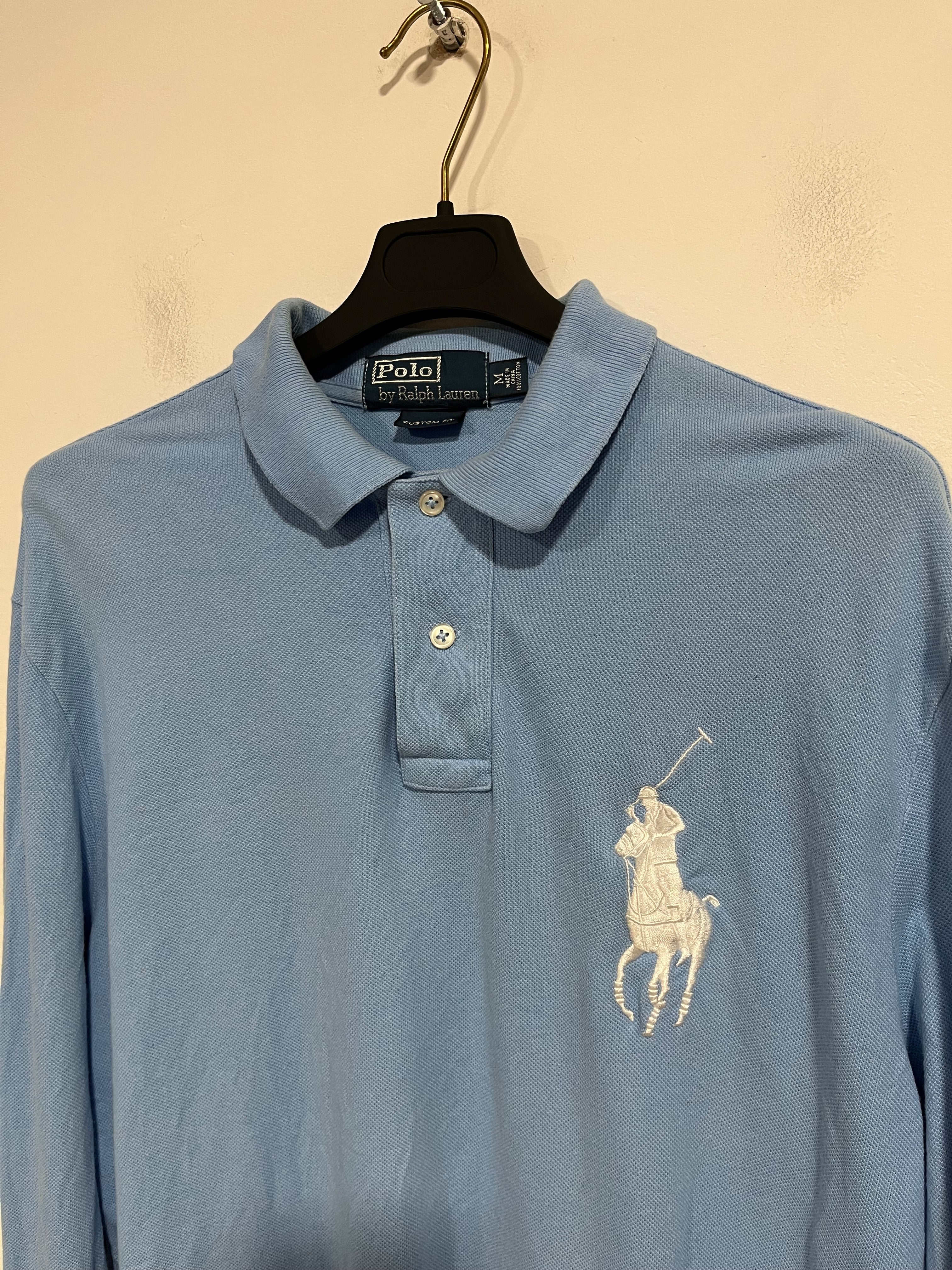 Polo a manica lunga Ralph Lauren cavallo grande F116 Vintage Store TV