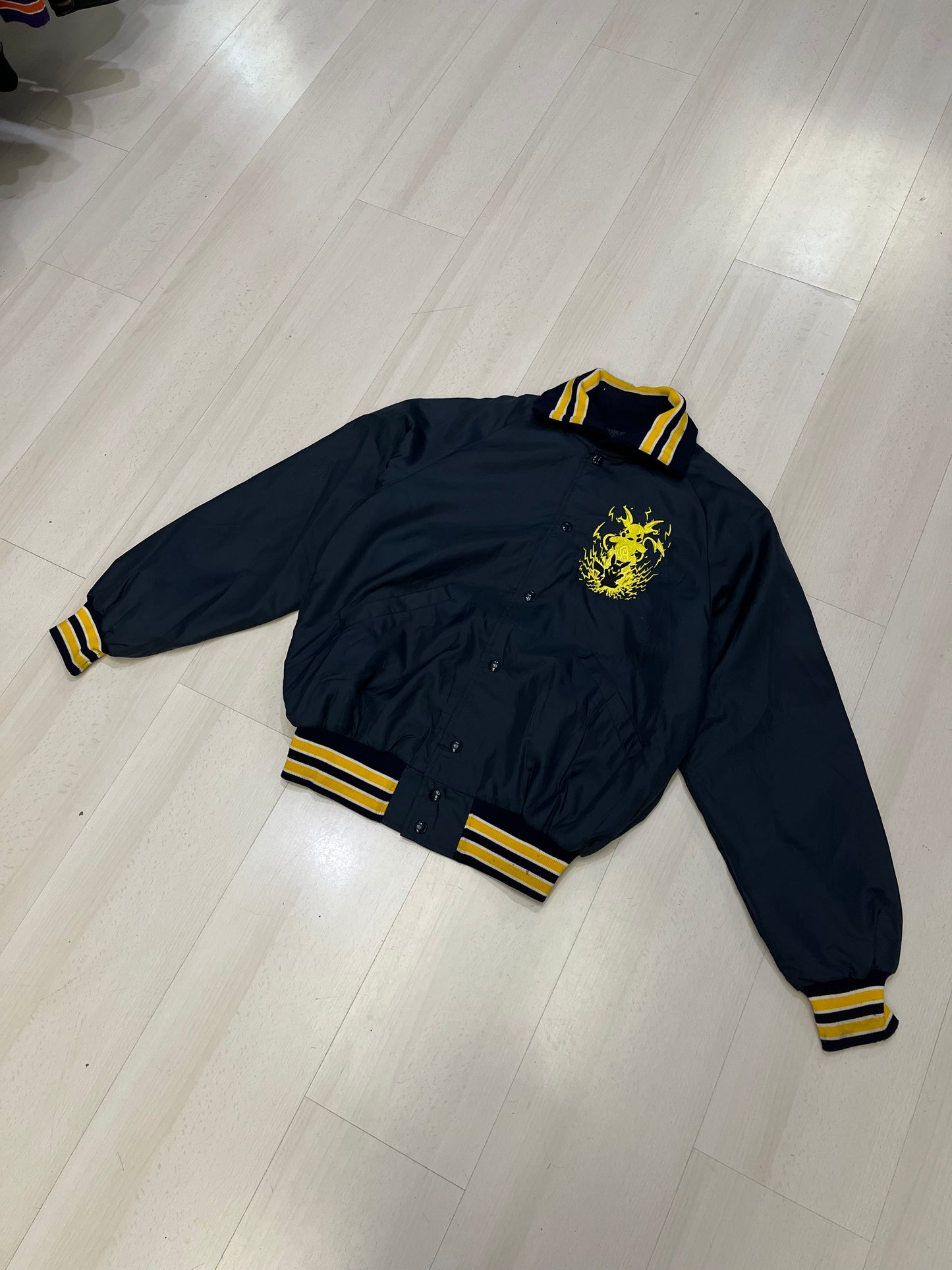 Giubbotto bomber Butwin Made in USA Custom pokemon Pikachu (G914)