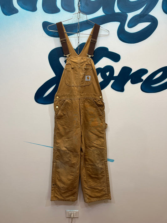 Salopette Carhartt double knee marroncina (F592)