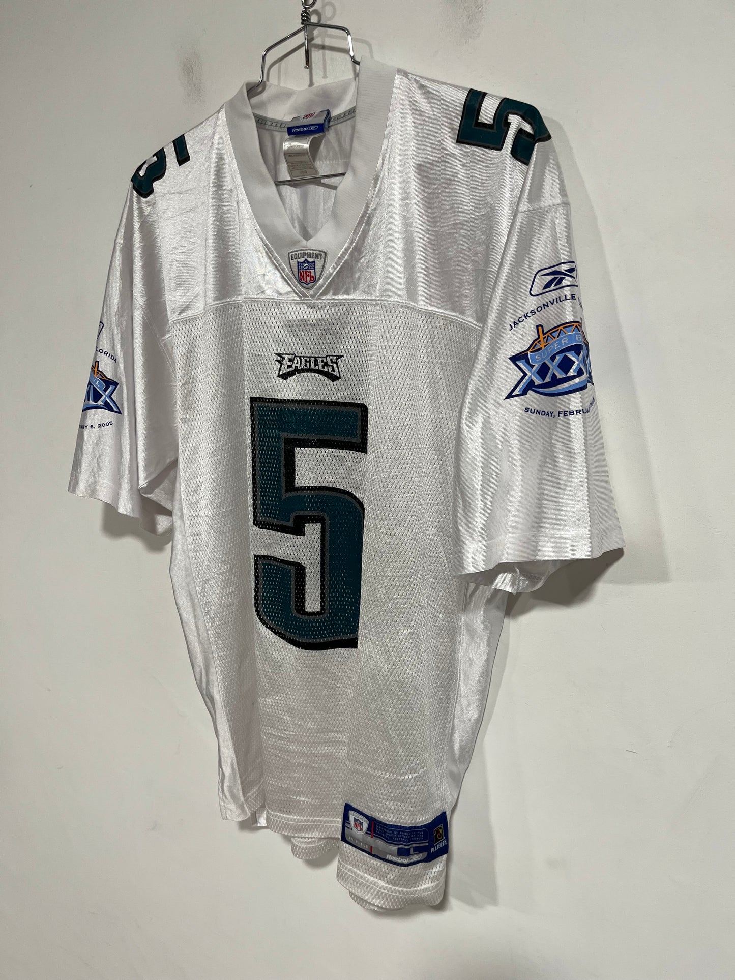 Rara maglia NFL Philadelphia Eagles XXXIX superbowl (G540)