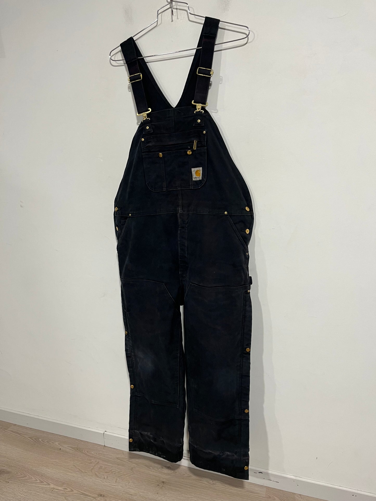 Salopette Carhartt double knee black (G635)