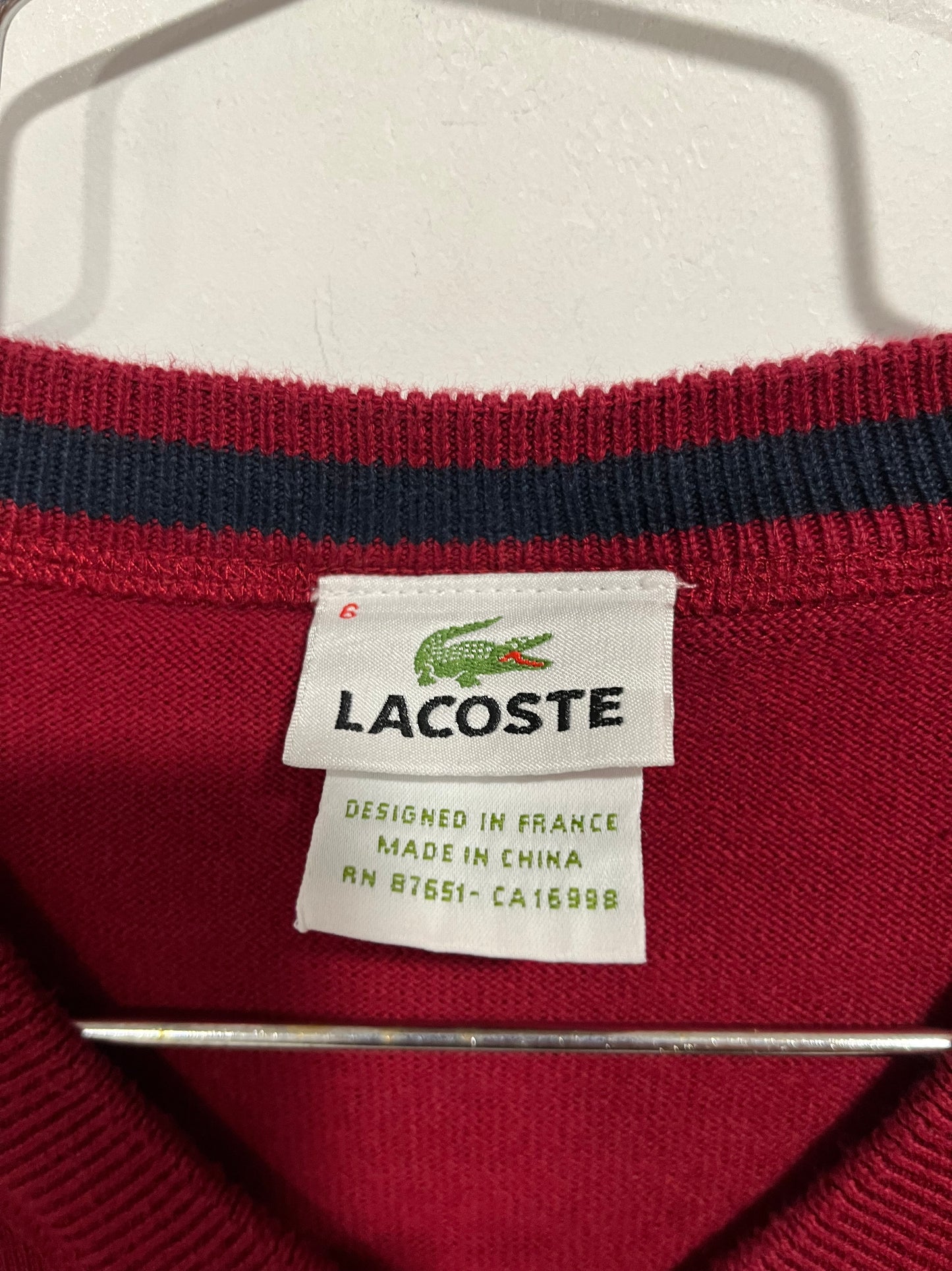 Maglioncino Lacoste bordò (F722)