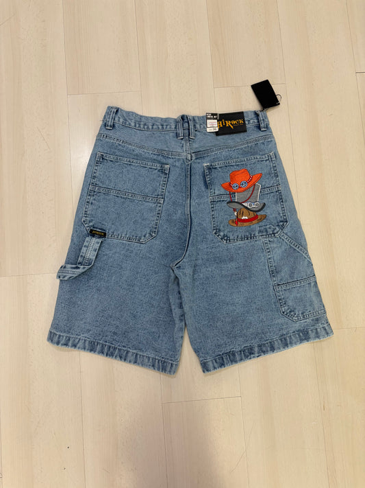 Jorts baggy con ricamo One Piece Three Brothers (H268)