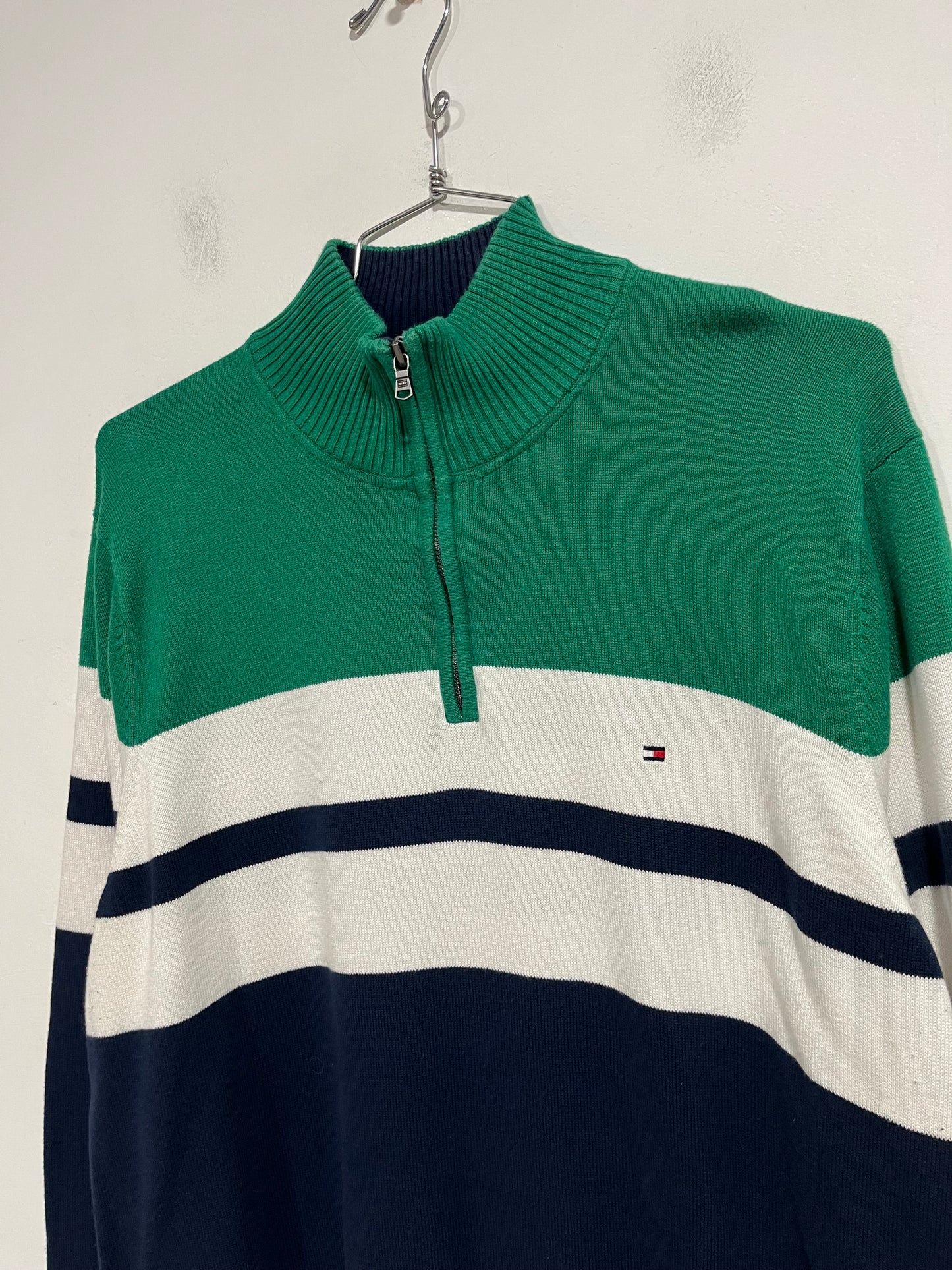 Maglioncino cotone Tommy Hilfiger Quarter zip (H091)