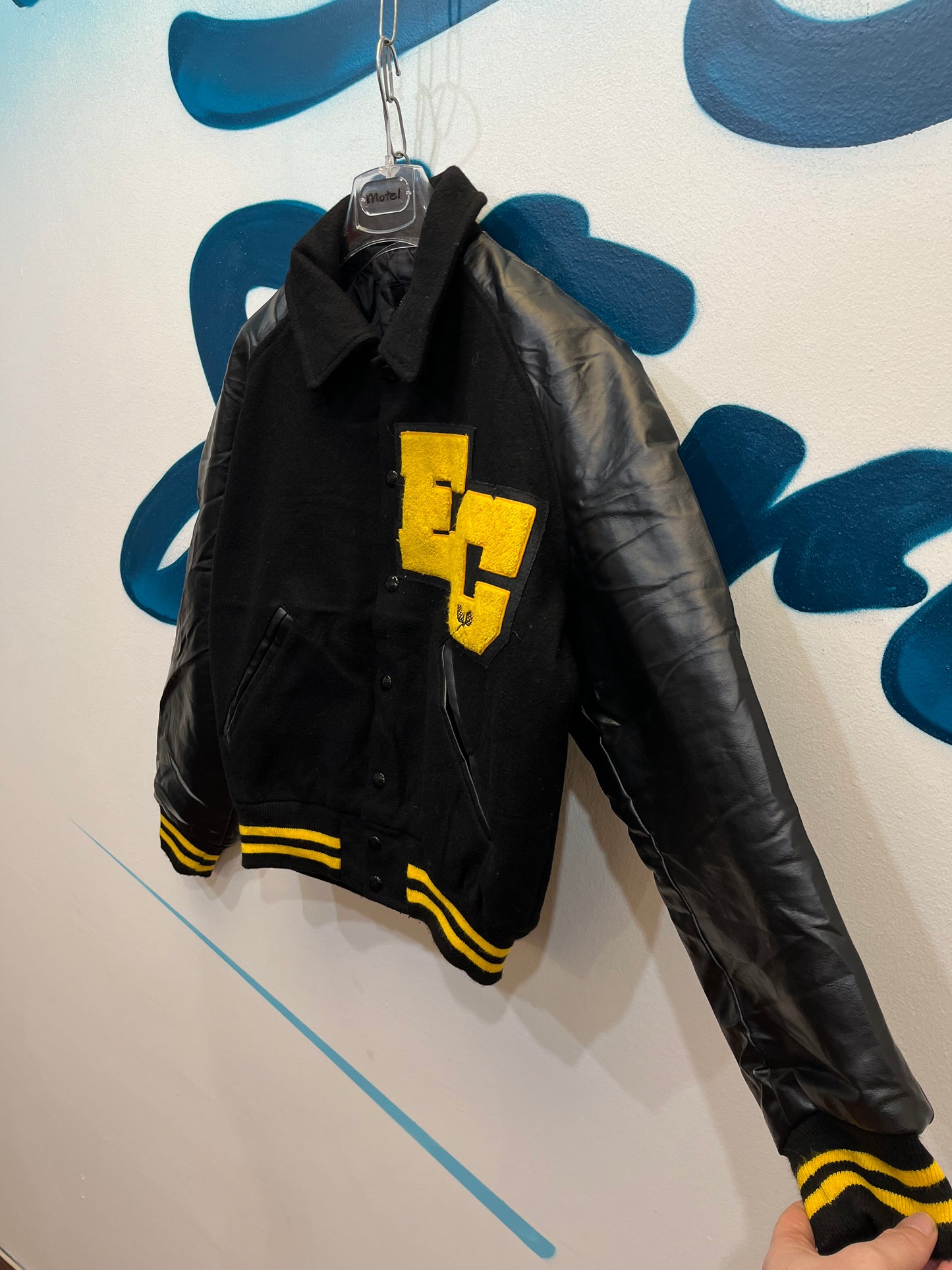 Giubbotto varsity Jacket made in USA Nero (F598)