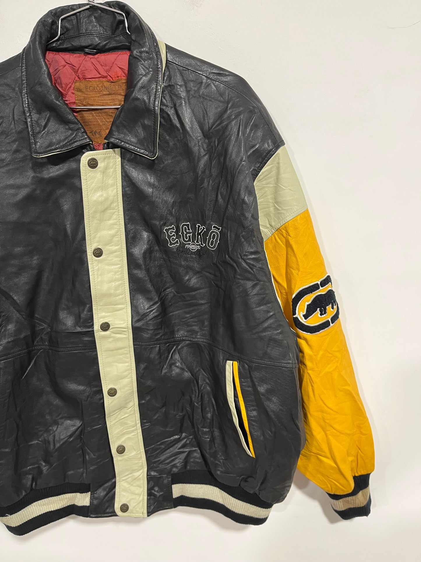 Introvabile Giubbotto Ecko anni 2000 in pelle (H056)