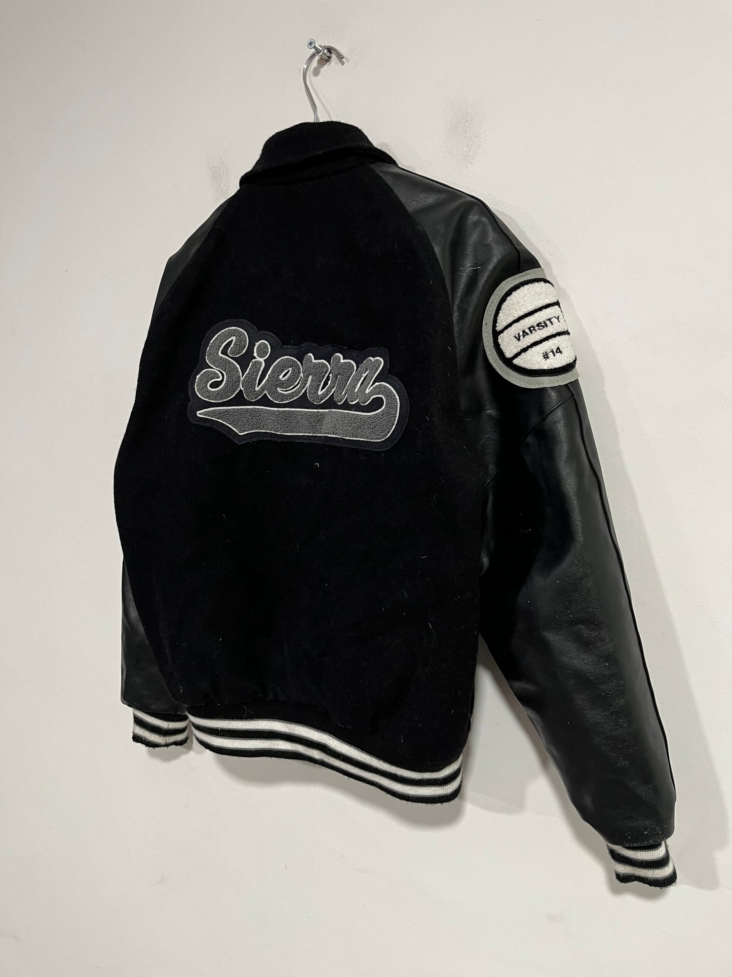 Giubbotto varsity Jacket total black (F802)