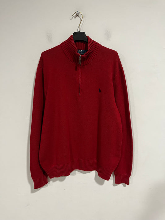 Maglioncino Quarter zip Ralph Lauren rosso (H094)