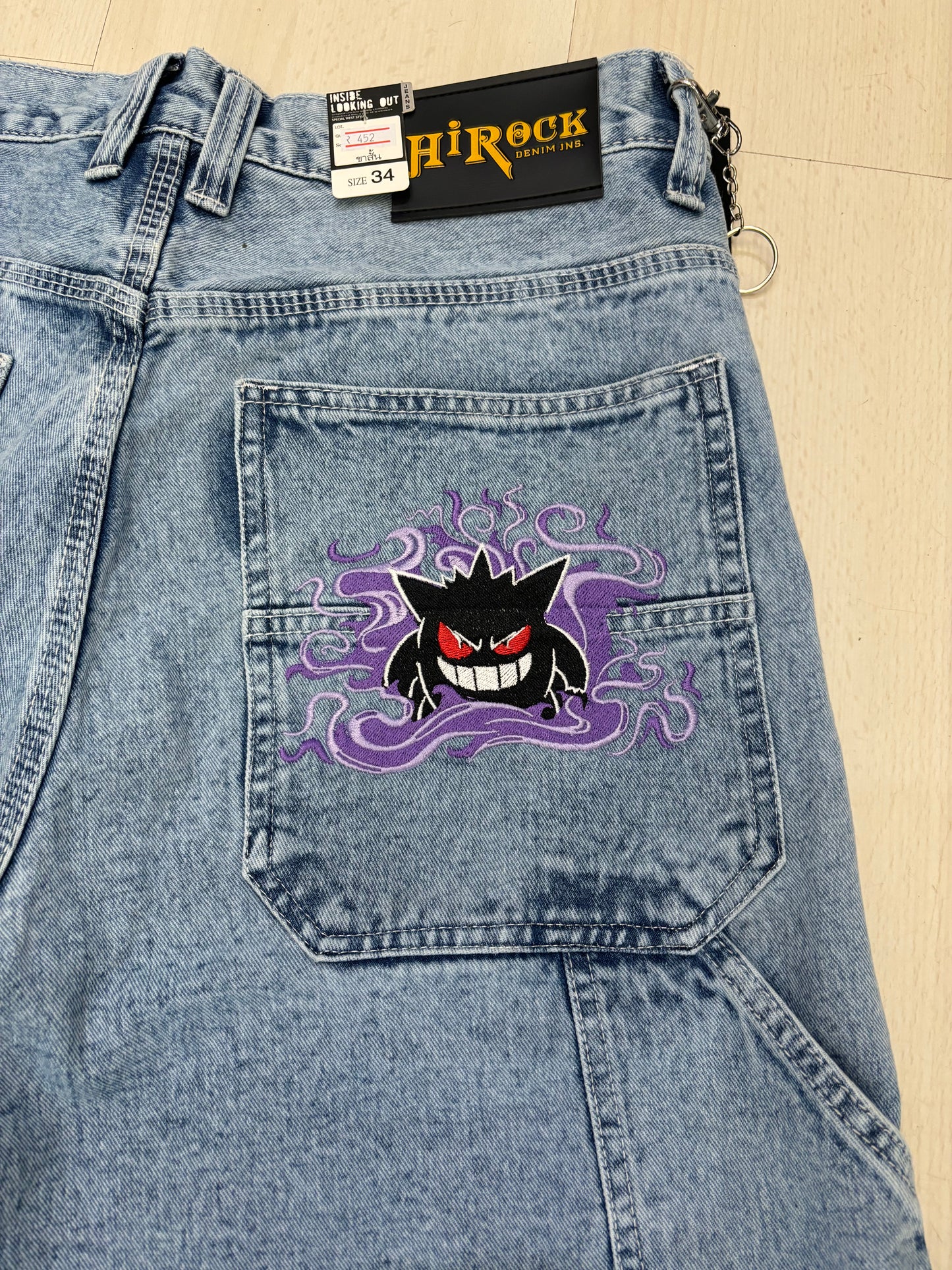 Jorts Baggy con ricamo Gengar (H269)