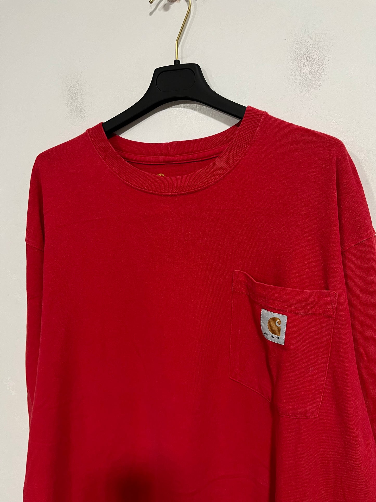 T shirt Carhartt a maniche lunghe rossa (G405)