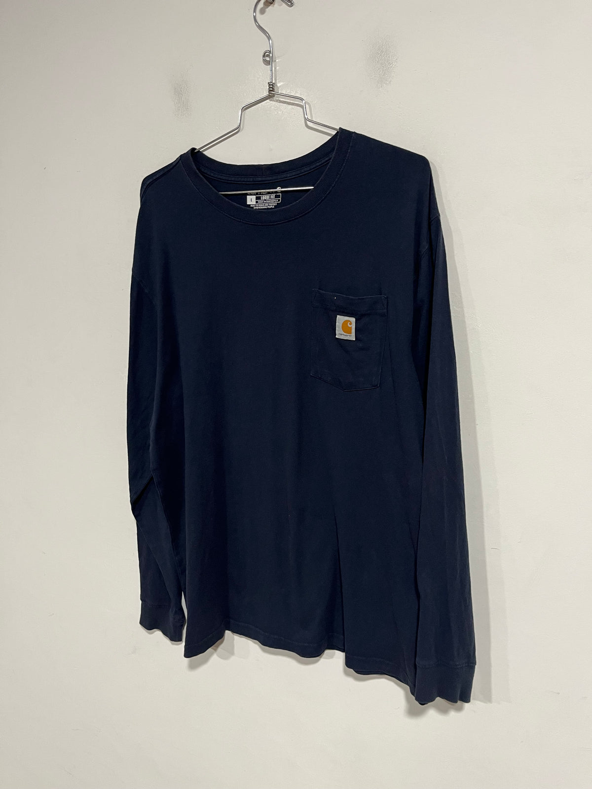 T shirt long sleeve Carhartt blu (H265)