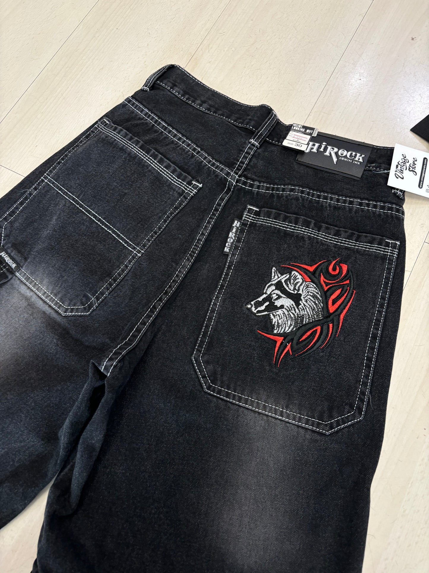Jorts baggy Hirock con ricamo Lupo nuovo con cartellino 🔥