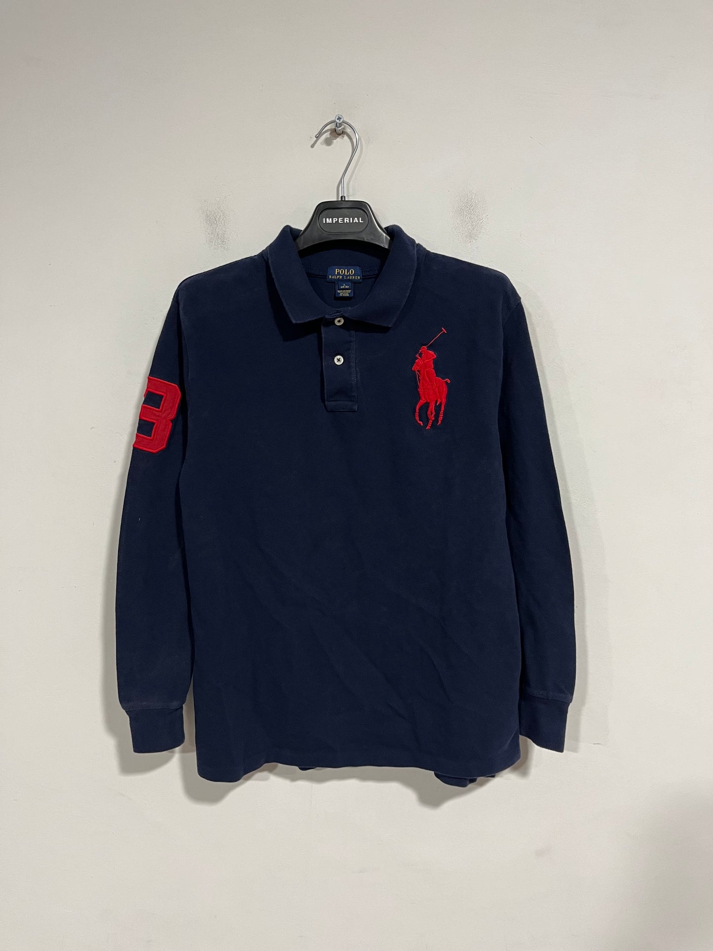 Polo manica lunga Ralph Lauren cavallo grande (F524)