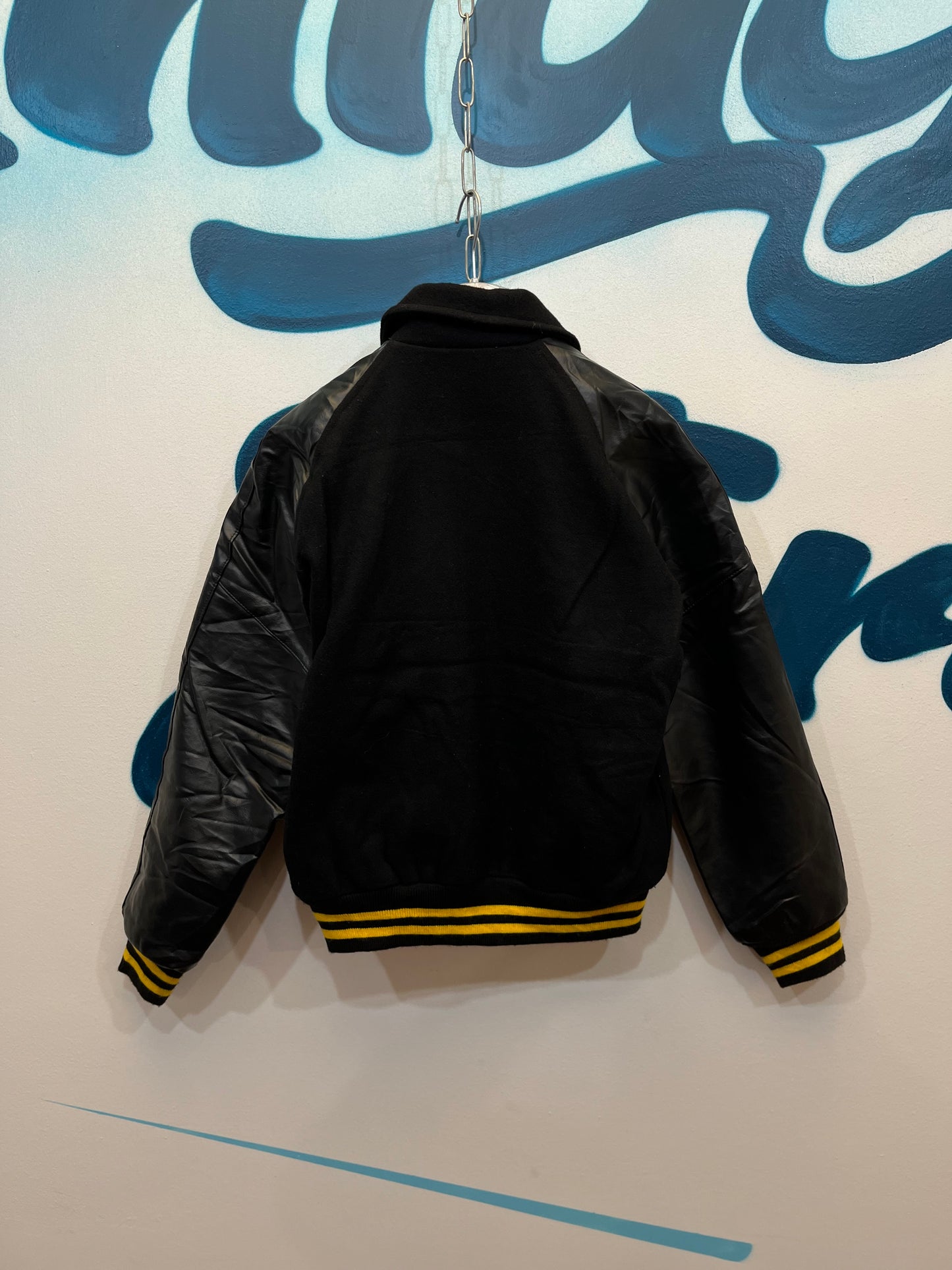 Giubbotto varsity Jacket made in USA Nero (F598)