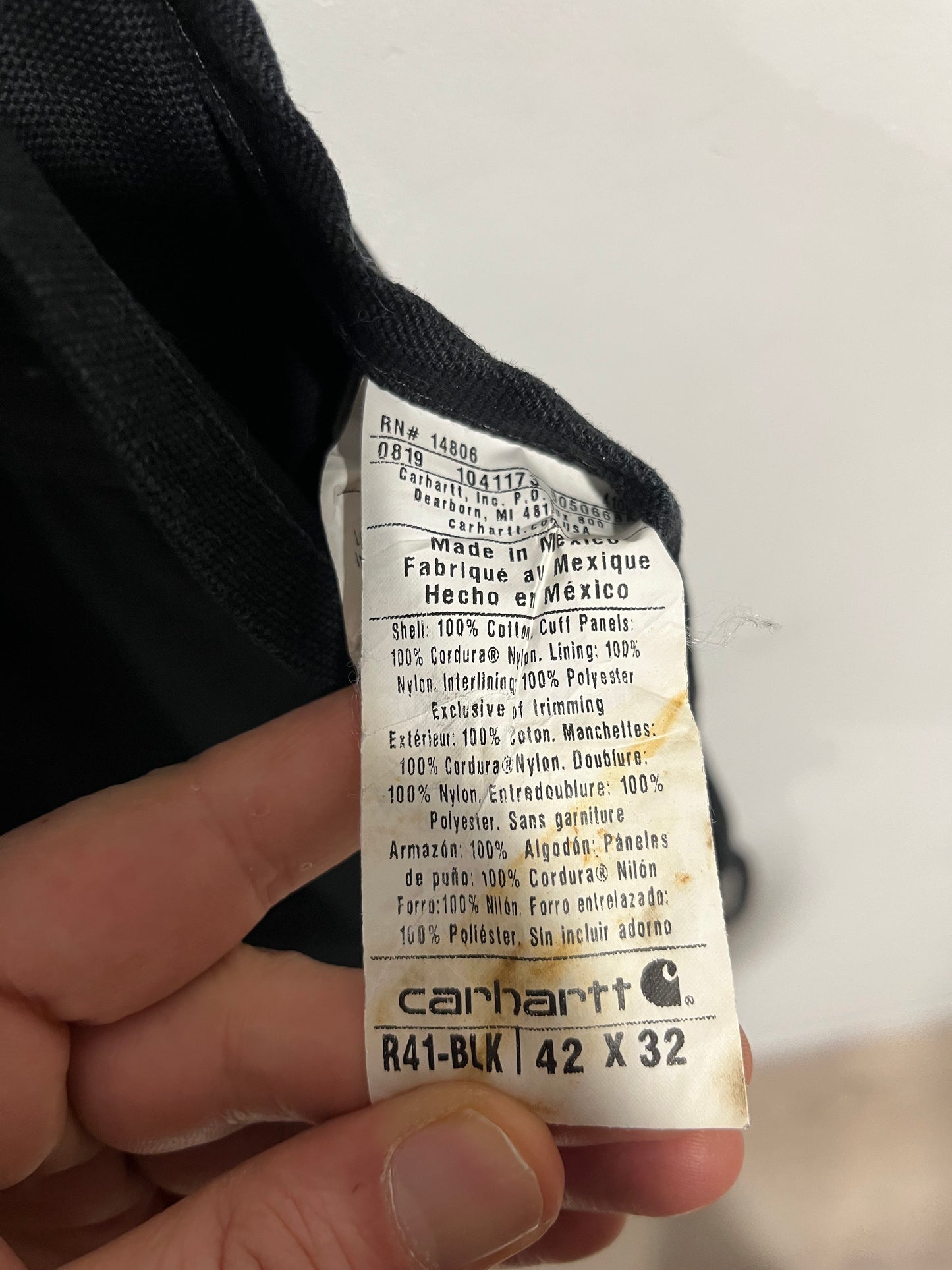 Salopette Carhartt overall nera (G992)