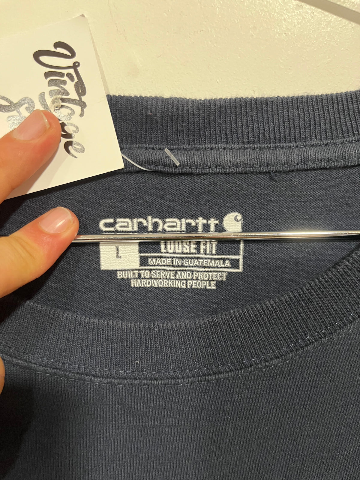 T shirt Carhartt long Sleeve blu (H285)