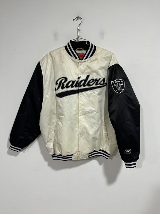 Raro giubbotto Bomber Jacket NFL Los Angeles Raiders anni 90 (H218)