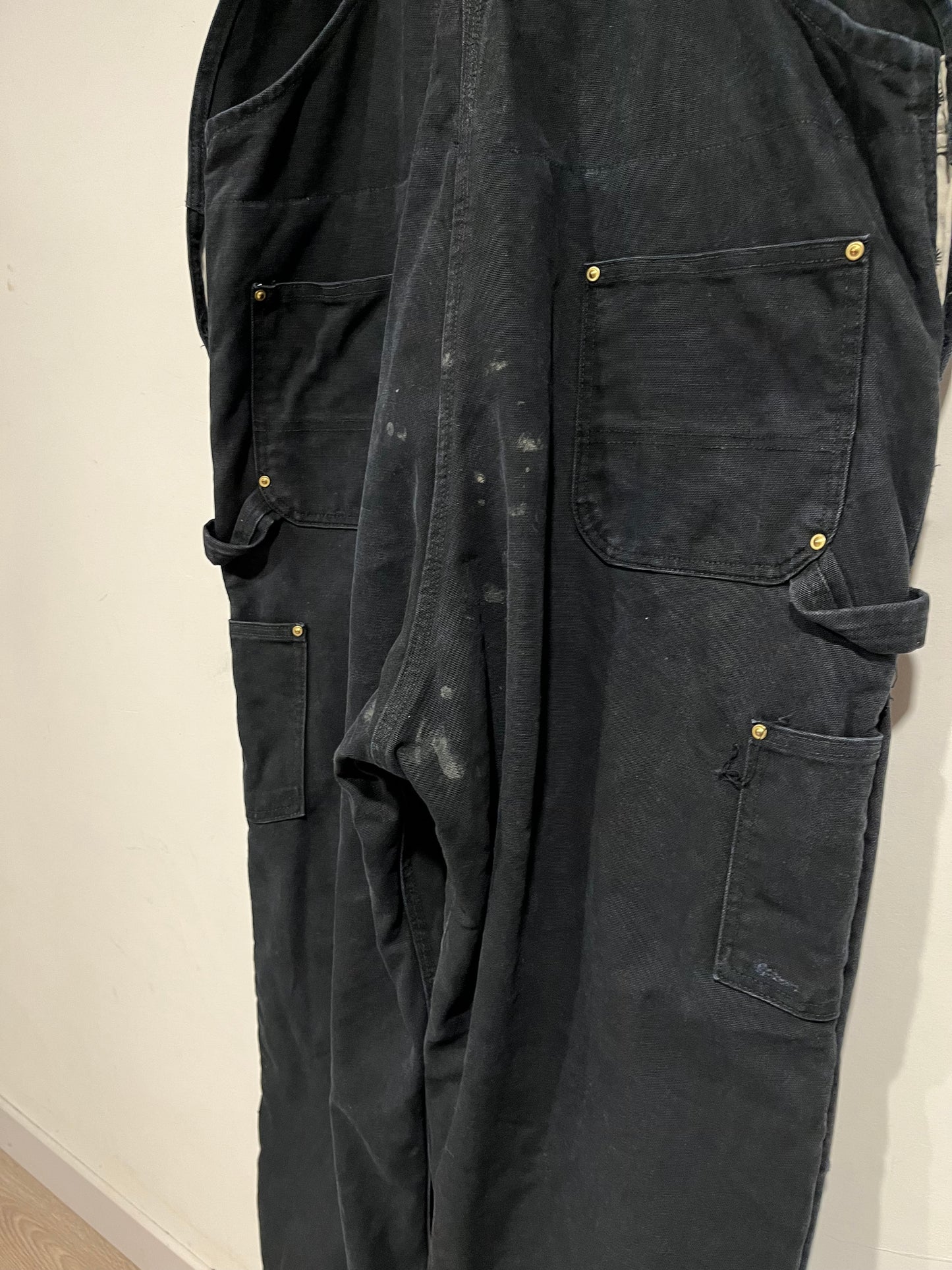 Salopette Carhartt double knee black (G635)