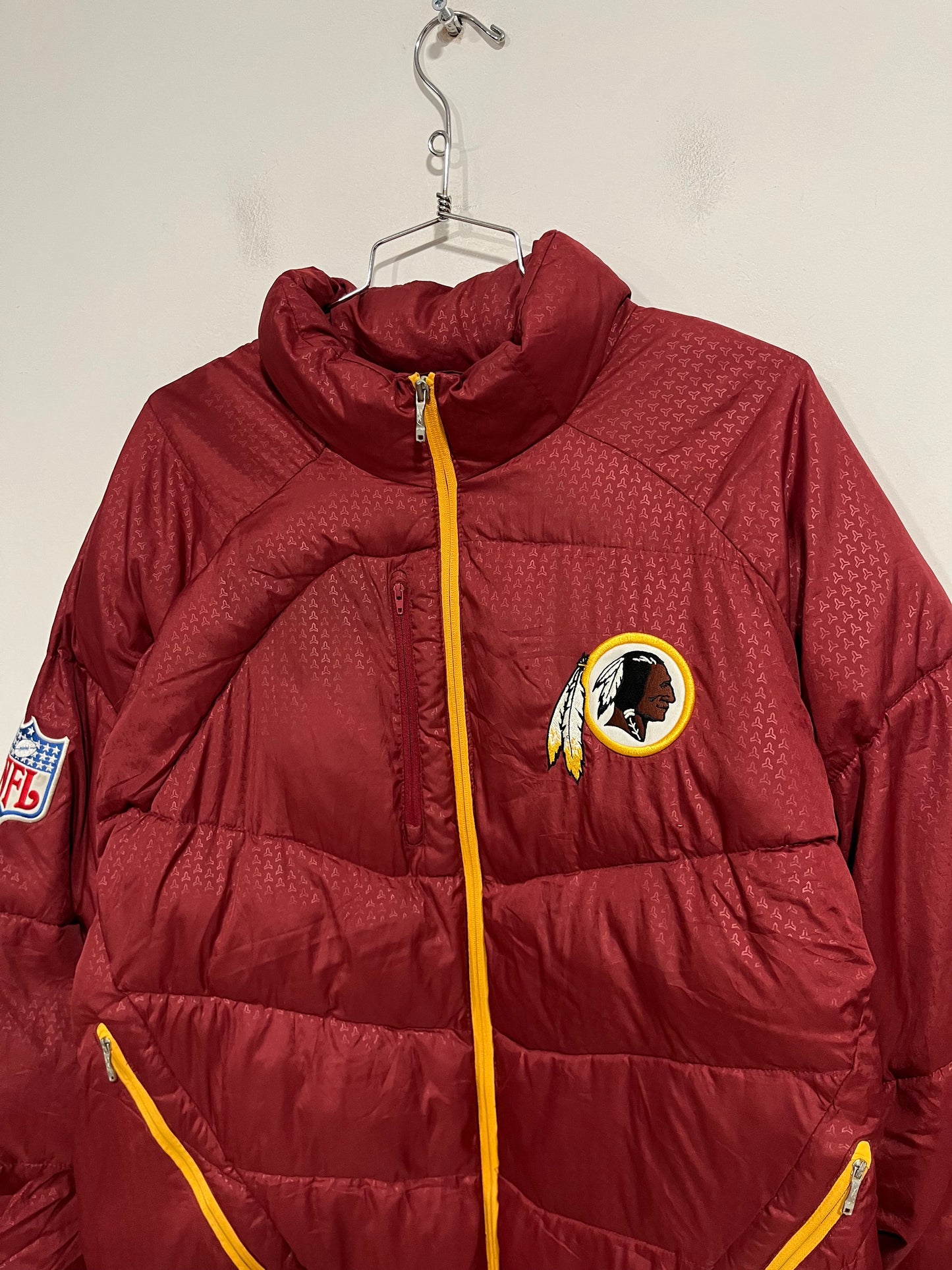 Raro giubbotto piumino NFL Washington Redskins (F548)