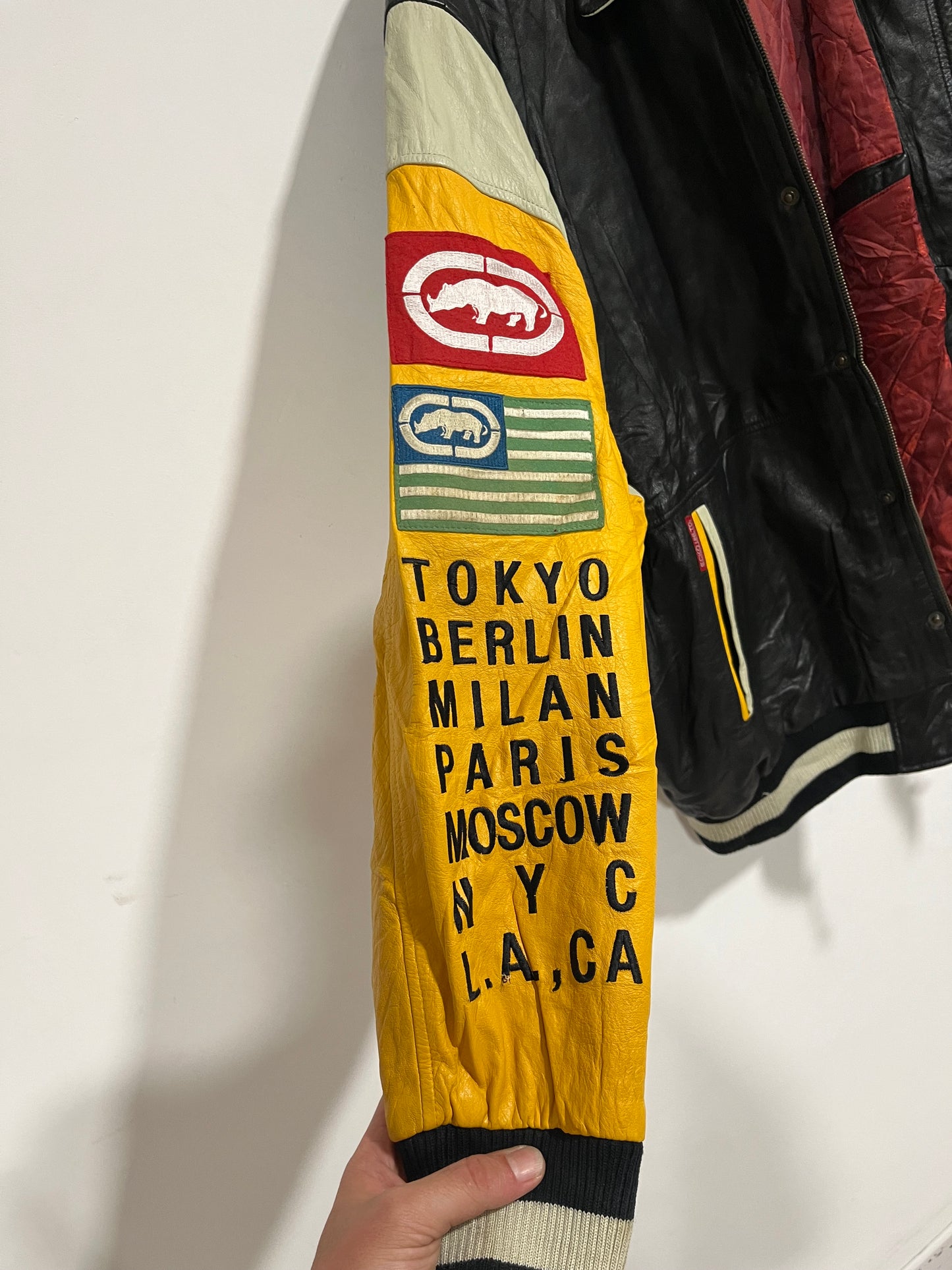 Introvabile Giubbotto Ecko anni 2000 in pelle (H056)