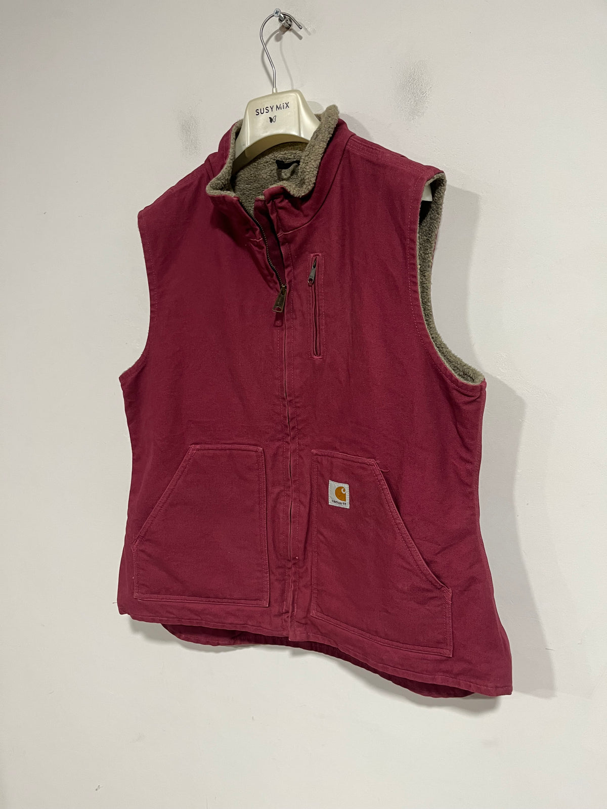 Rarissimo Gilet Carhartt workwear bordeaux (H284)