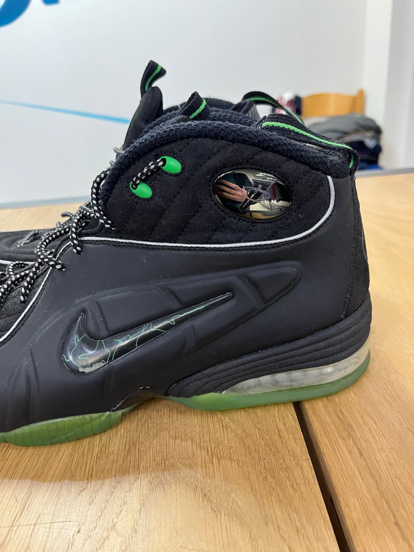 Rare scarpe Nike Air 1/2 Cent Green Spark Black Penny 2009 (H017)