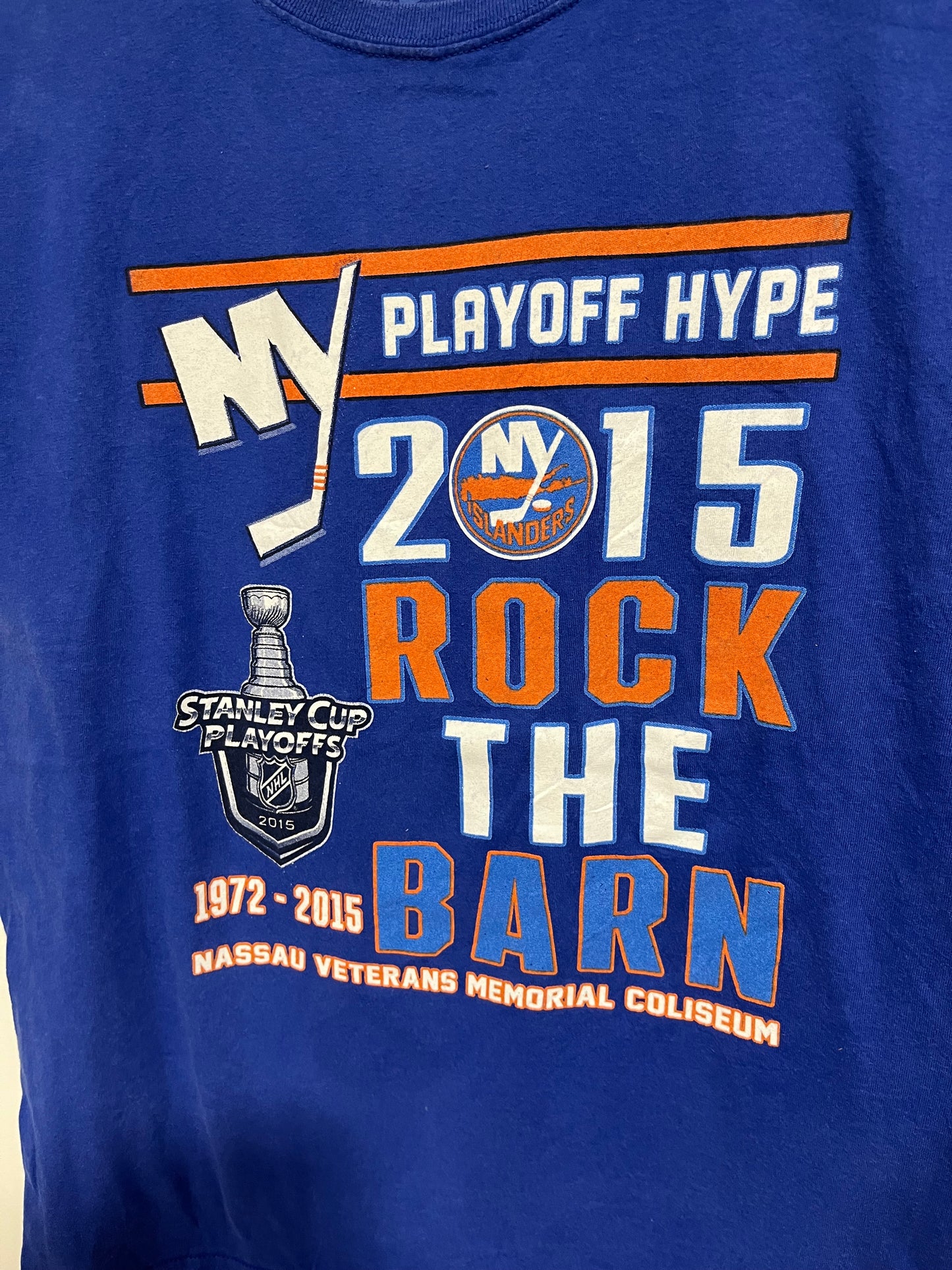 T shirt Hanes celebrativa NHL New York Islanders 2015 (G429)