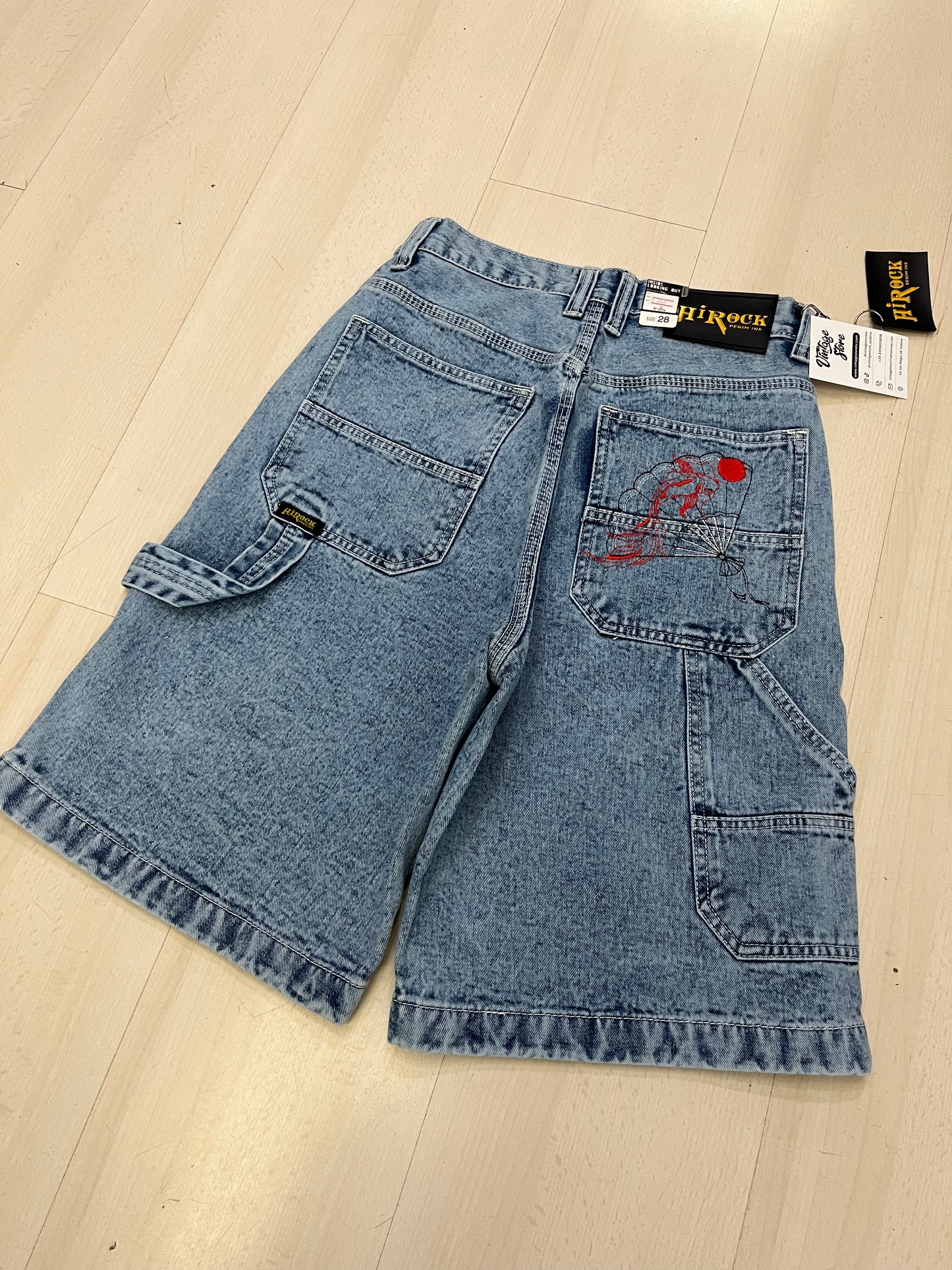 Jorts baggy con ricamo jap (H224)
